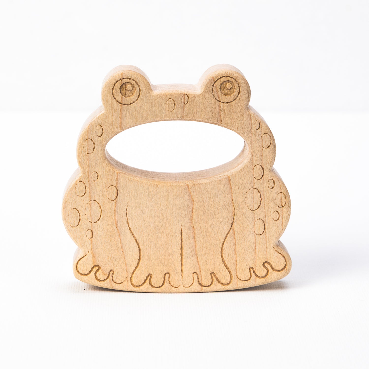Soothing Frog Teether With Organic Cotton Bag | Made In The Usa 🇺🇸