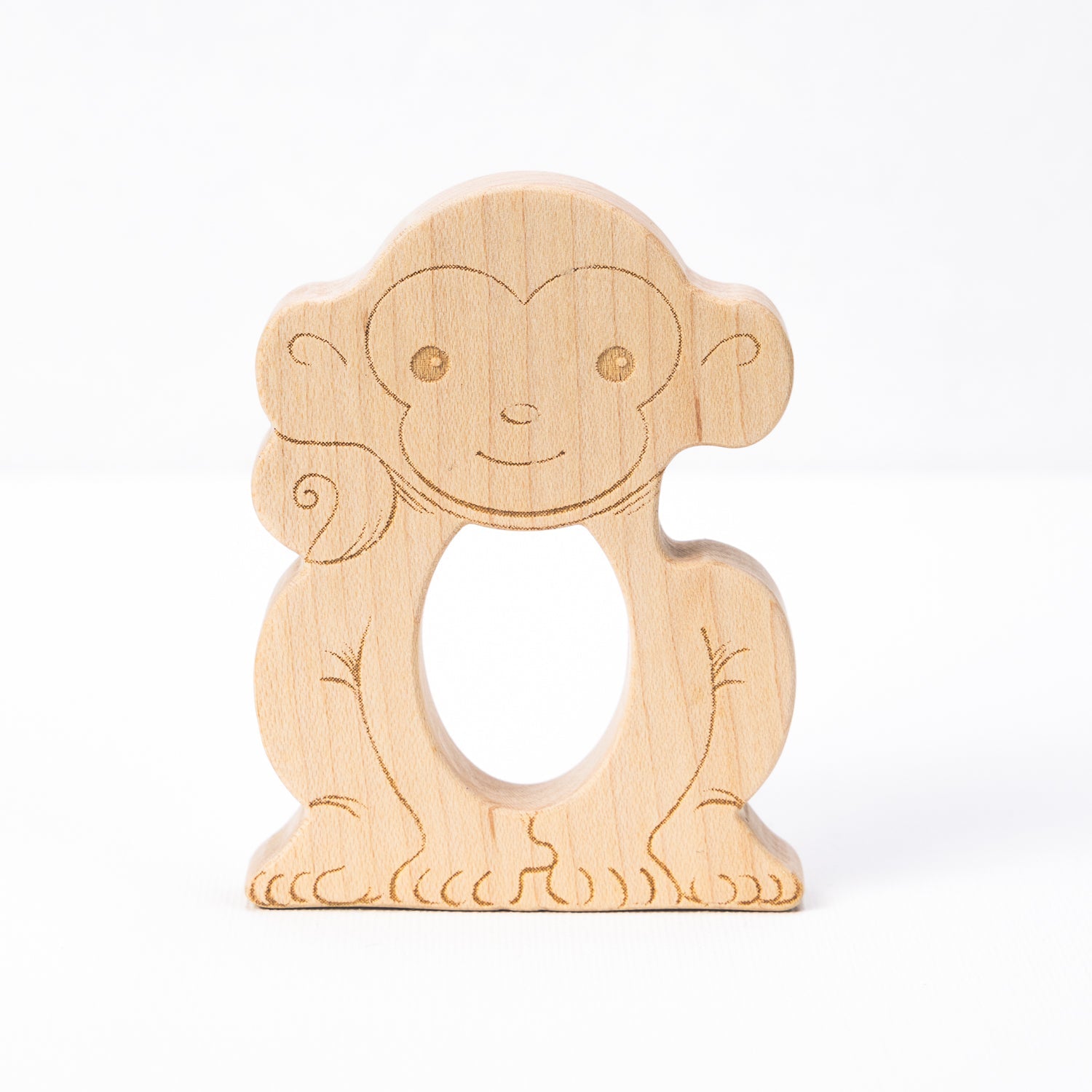 Soothing Monkey Teether With Organic Cotton Bag | Made In The Usa 🇺🇸