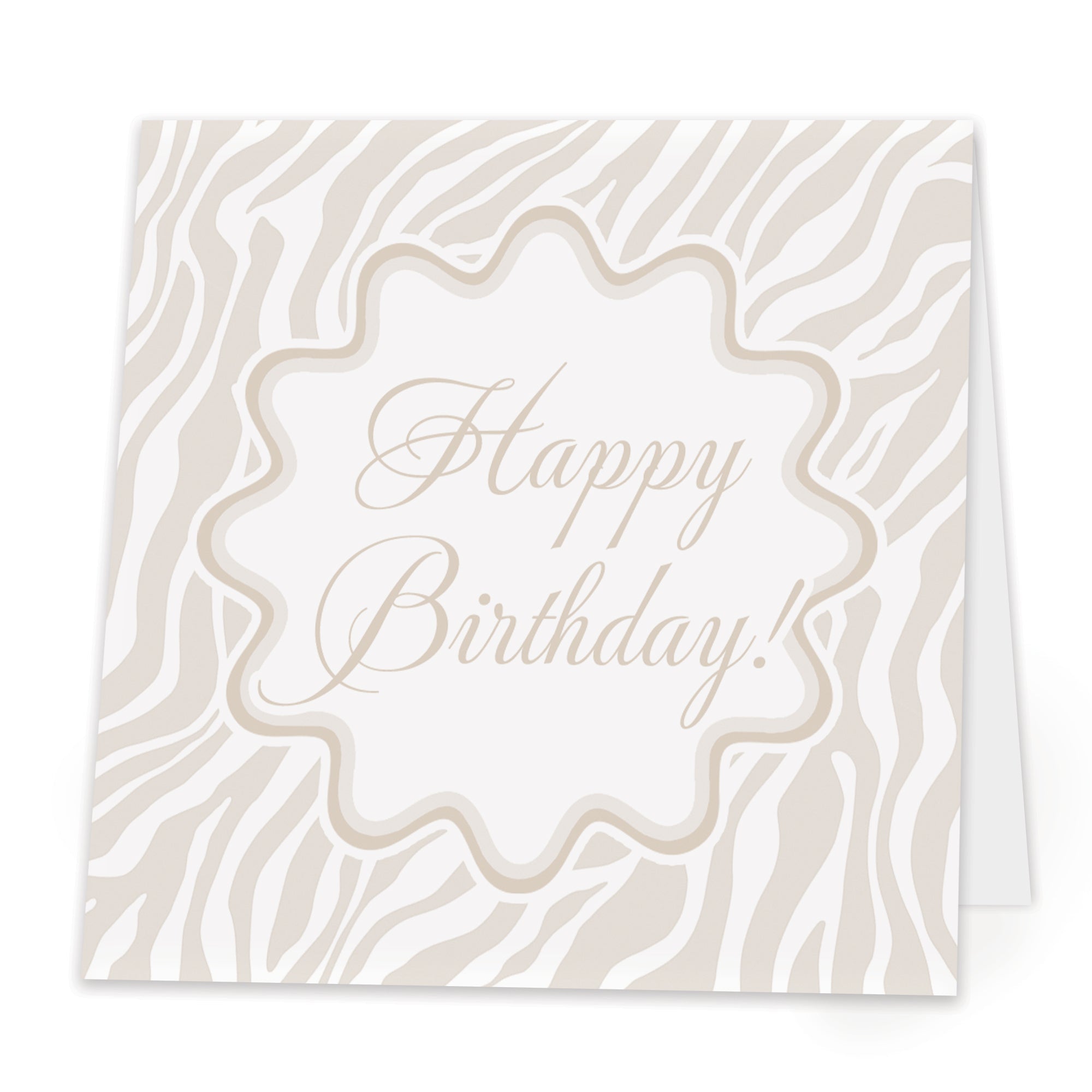 Taupe Zebra Folded Note Set With Envelopes