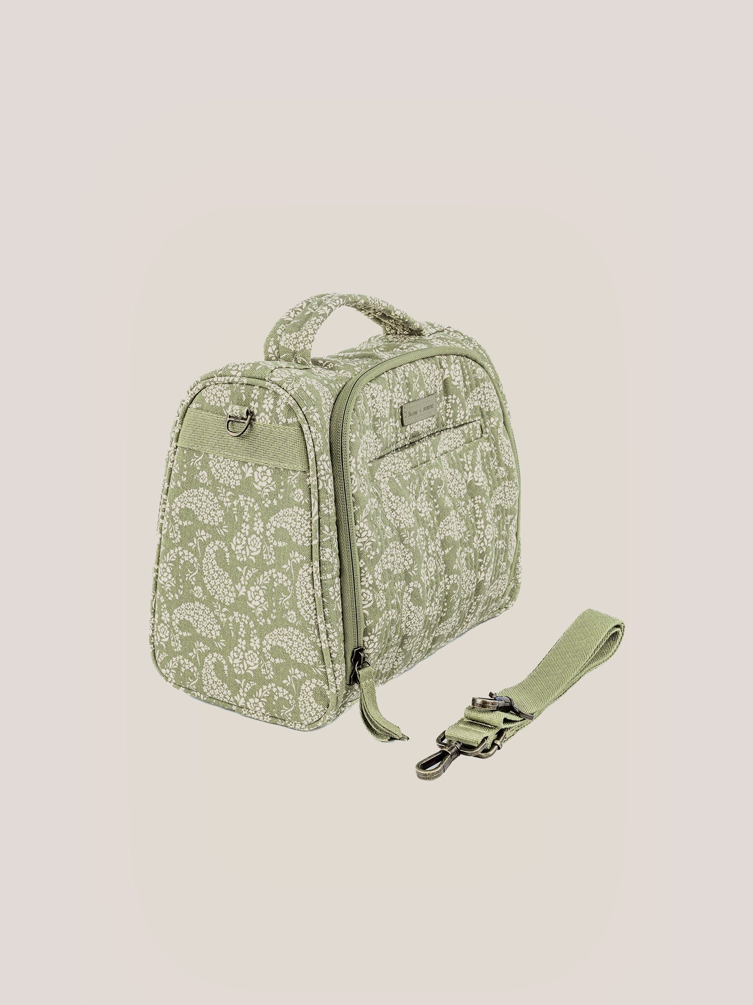 Sazan + Jujube Insulated Bottle Bag - Paisley Floral