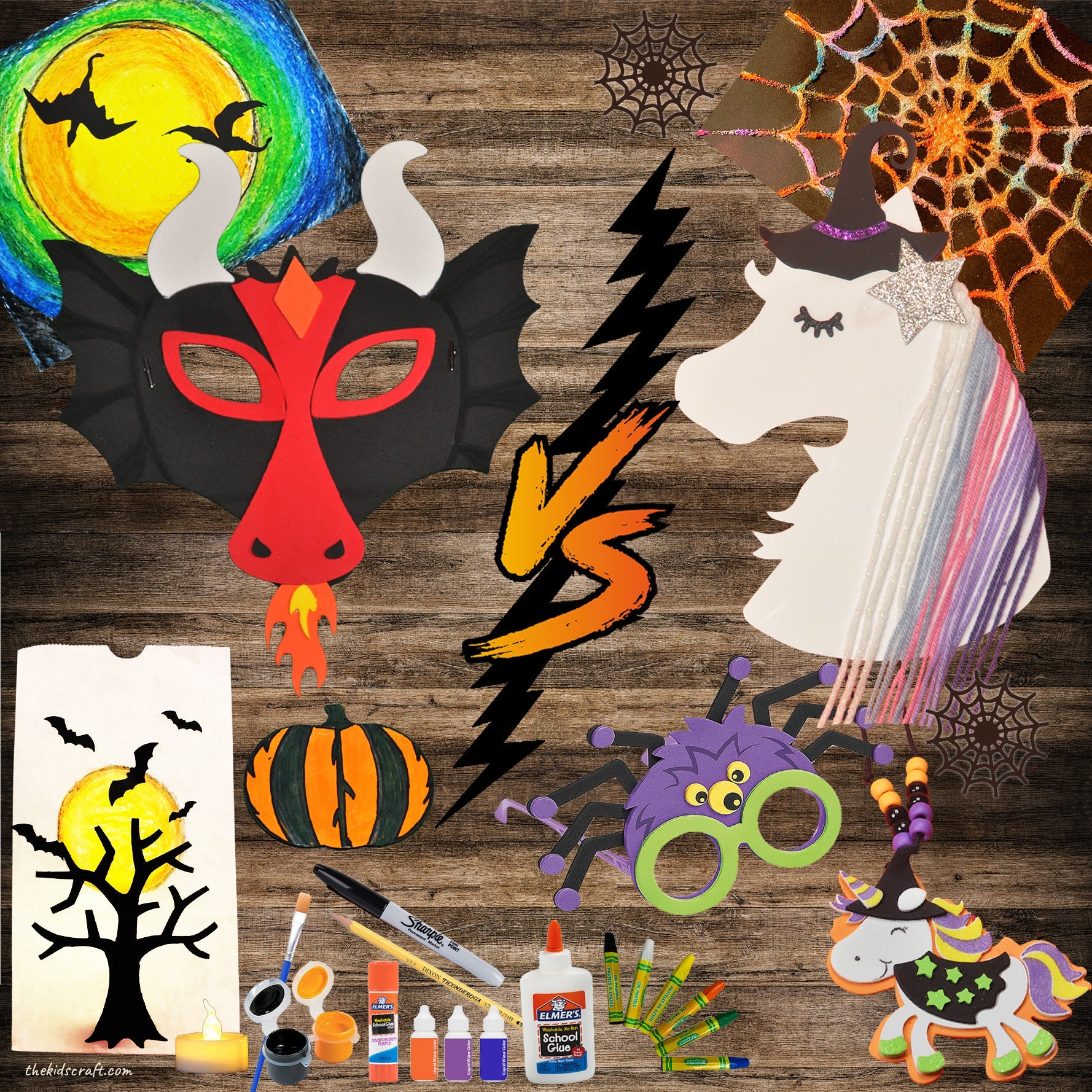 The Fiery Dragon & The Mystical Unicorn Witch Diy Craft Kit Box Combo