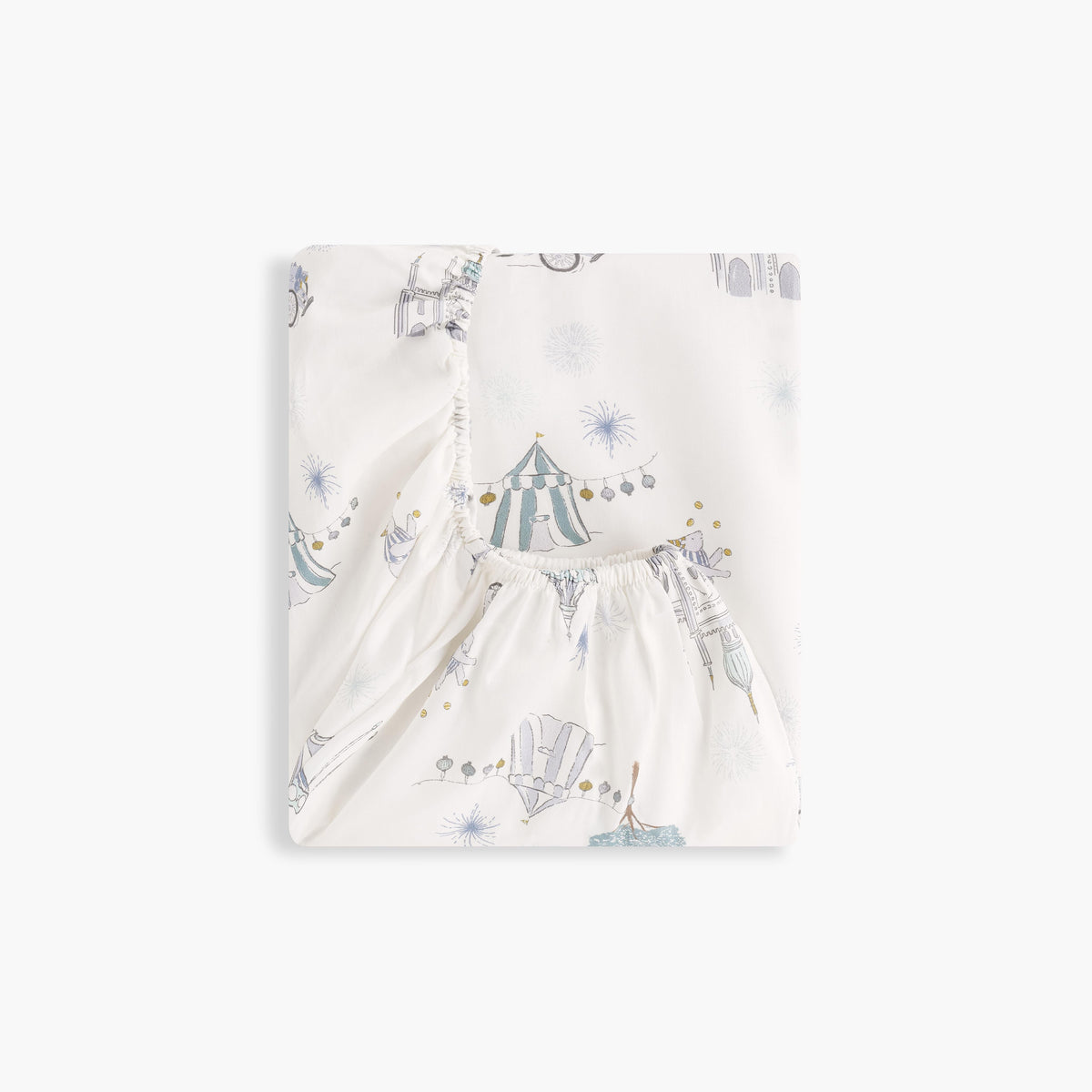 Adventures In Wonderland Crib Sheet - Aqua