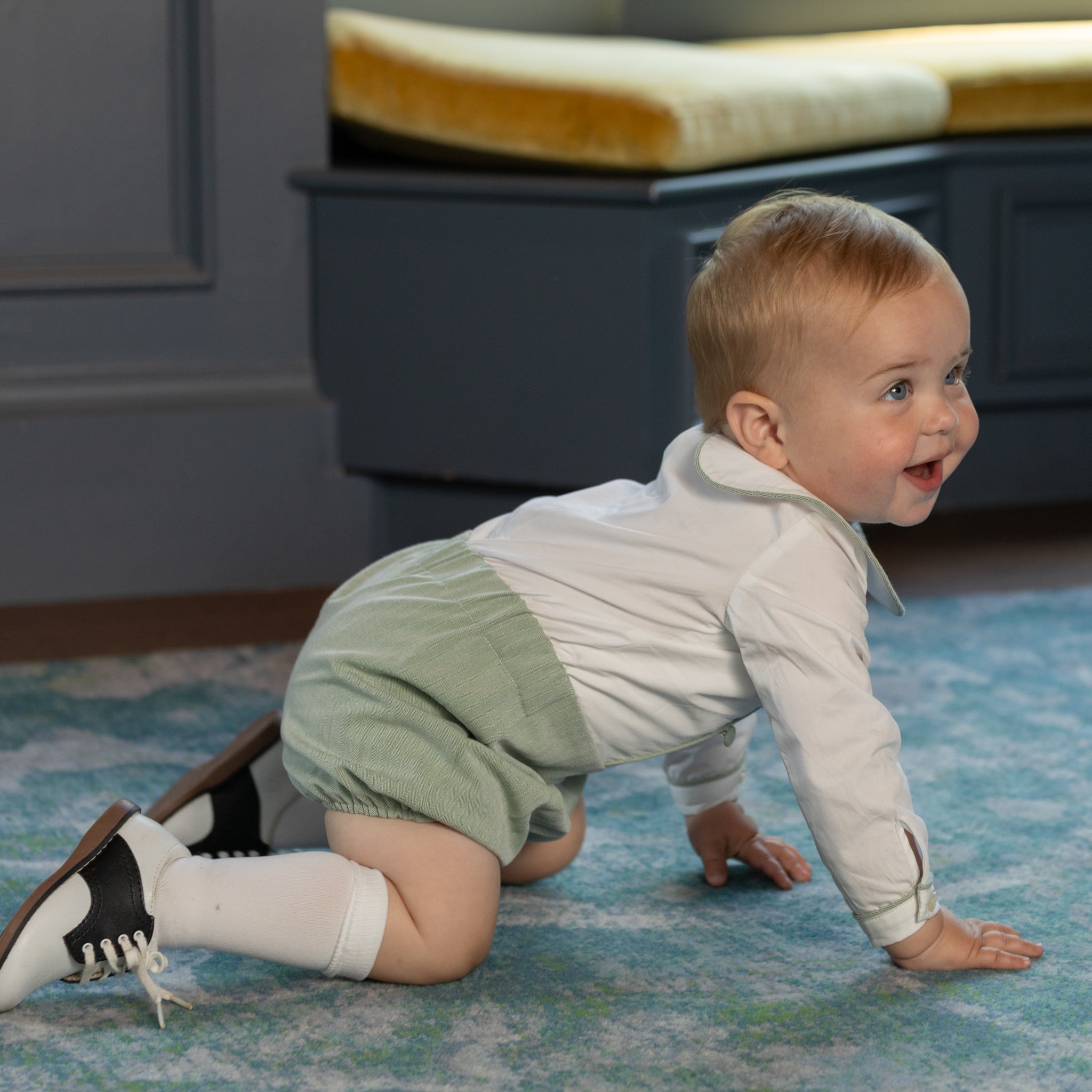 Long Sleeve Barrett Bubble In Hanover Herringbone