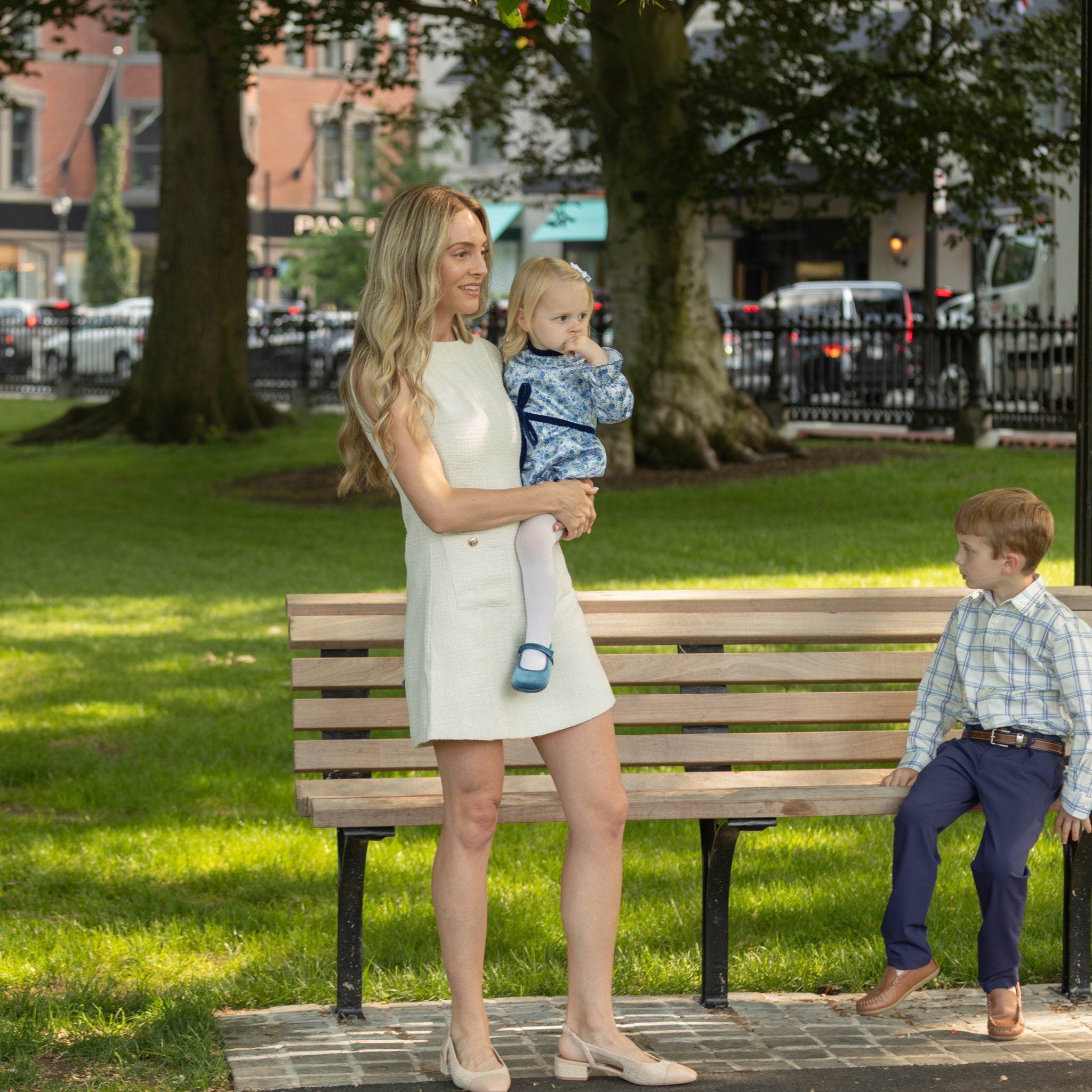 The Laine Dress In Cream Tweed