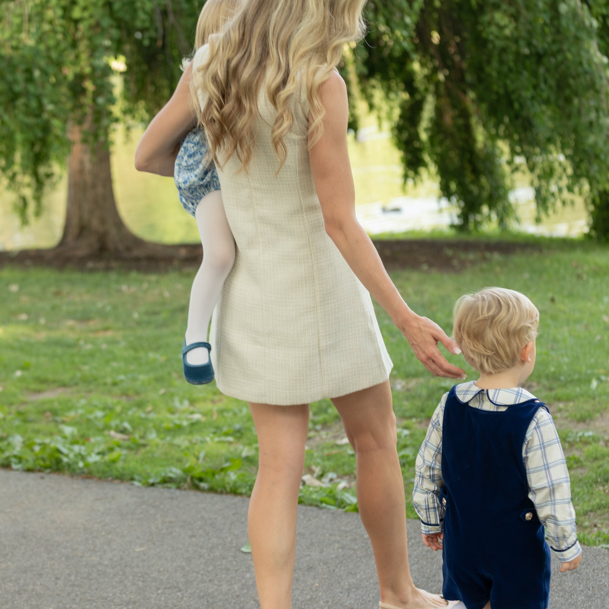The Laine Dress In Cream Tweed