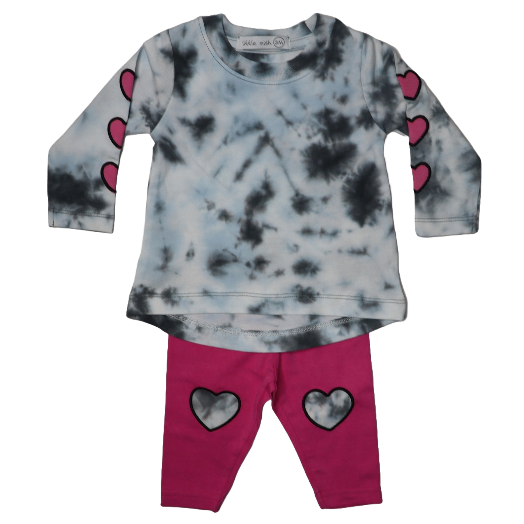 Baby Tie Dye Swing Top And Legging Set - Hearts