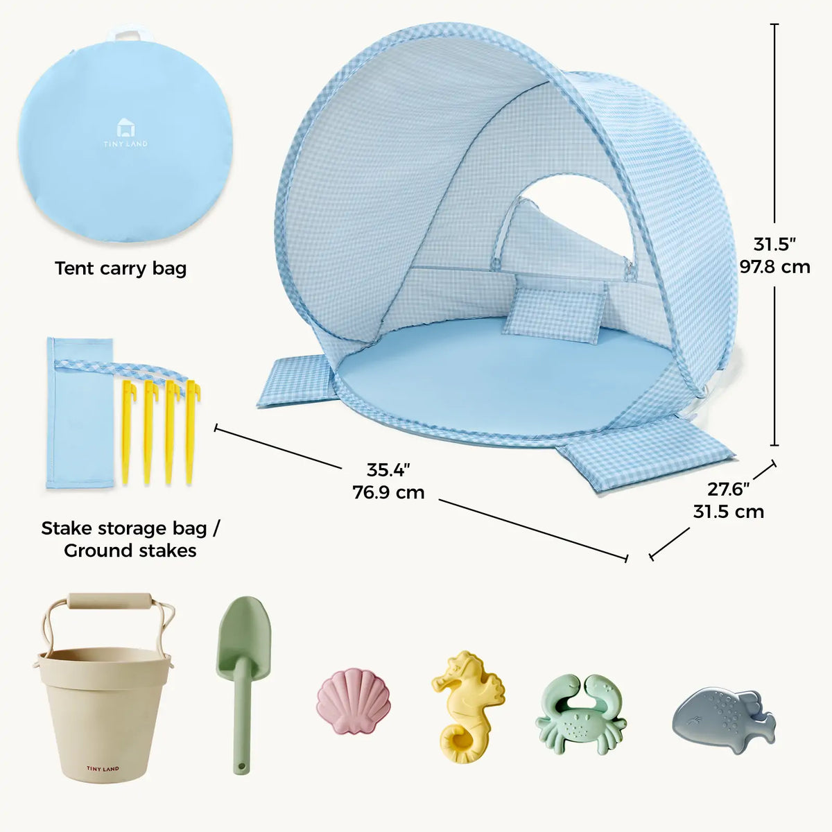 ® One-stop Beach Toy & Tent Set