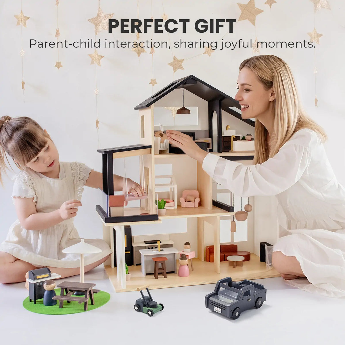 ® Sweetwood Edge Dollhouse & Wooden Dollhouse Garage
