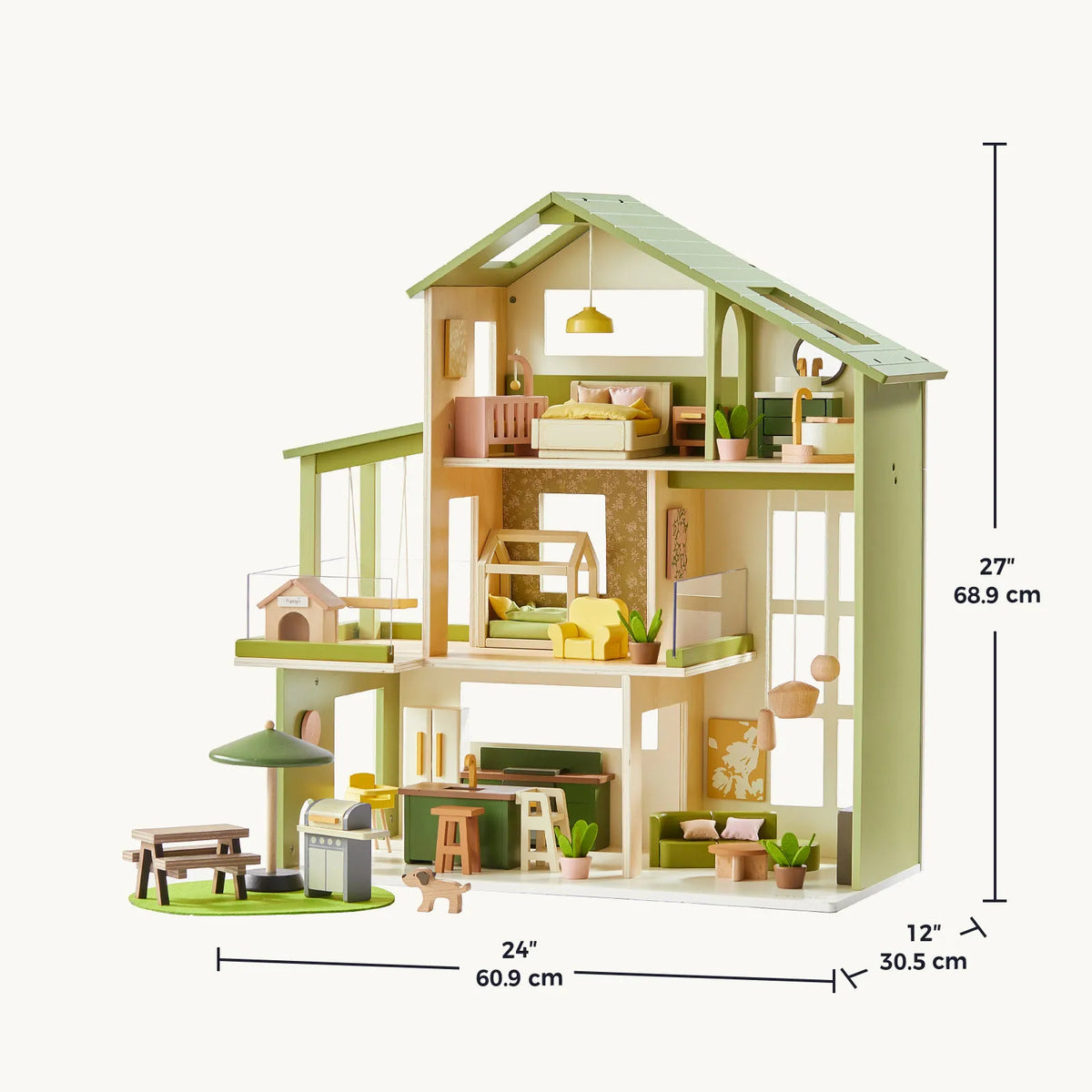 ® Sweetwood Edge Dollhouse - Green & Pink