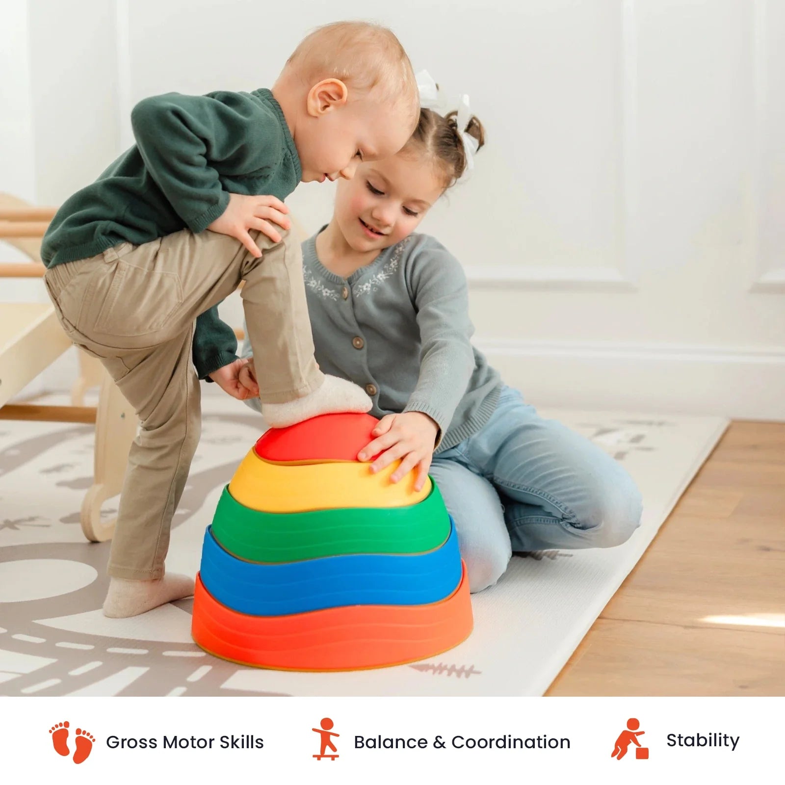 Tiny Land® Stepping Stones - Rainbow Color