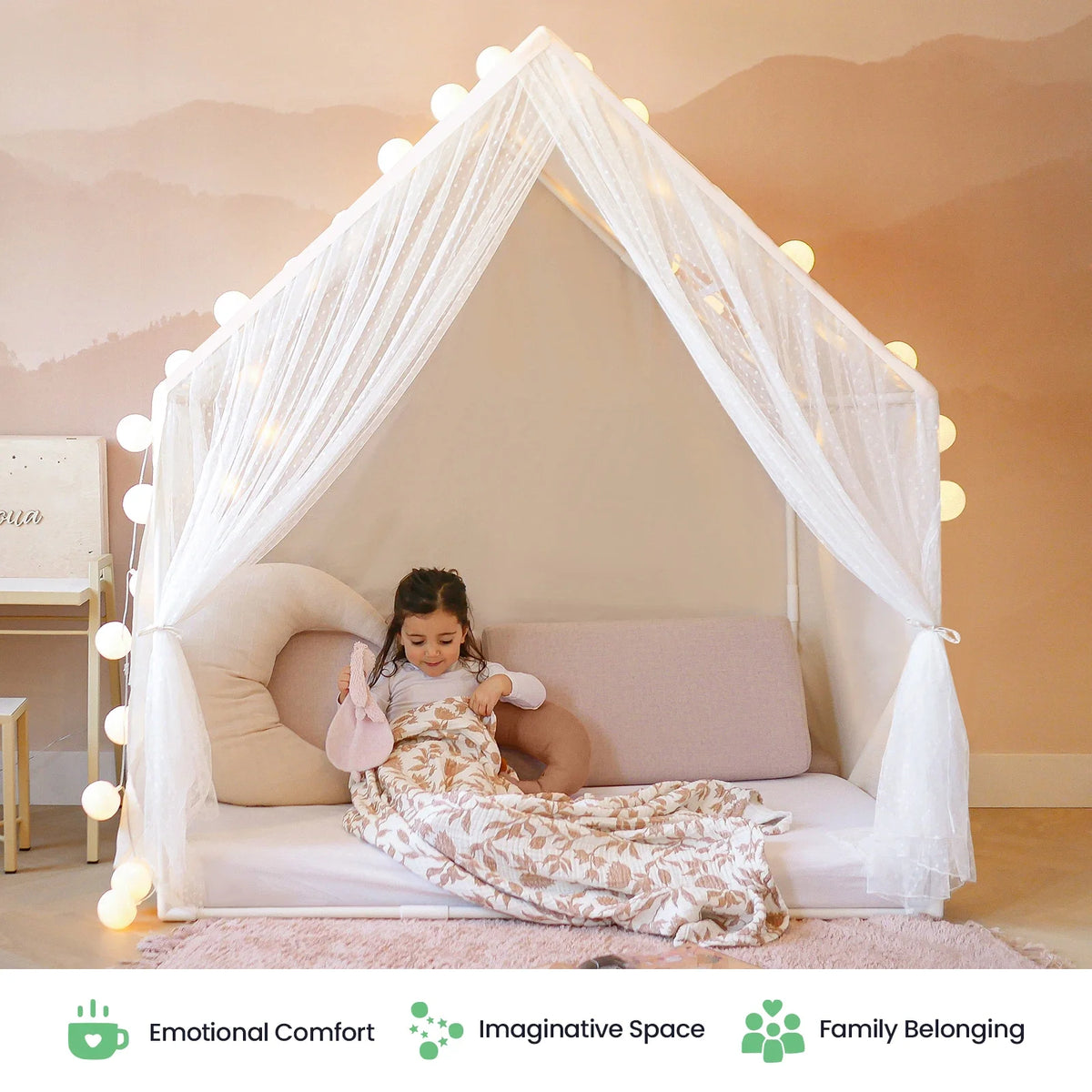 ® Kids Tent – Large Cozy Tent With Star Lights