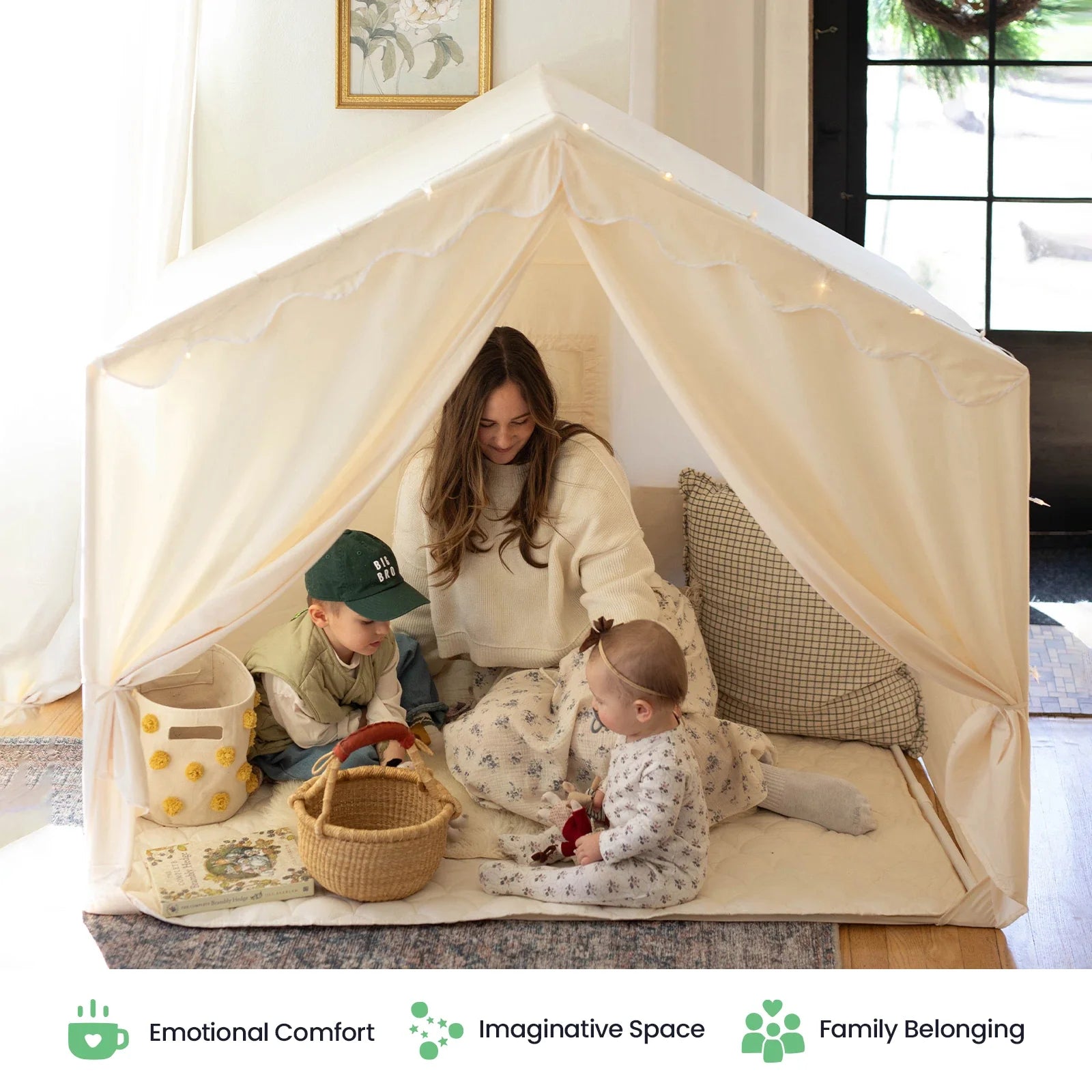 ® Kids Tent – Large Cozy Tent With Star Lights