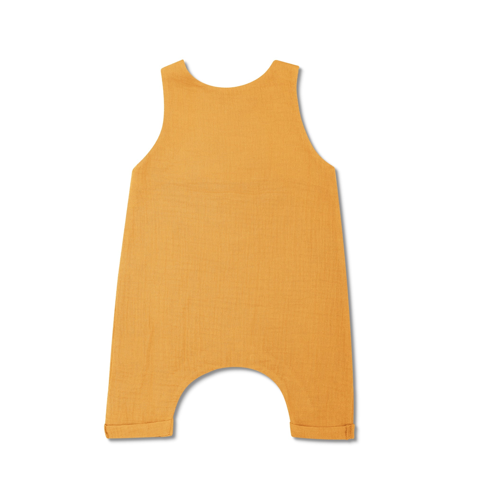 Muslin Snap Jumpsuit - Mustard