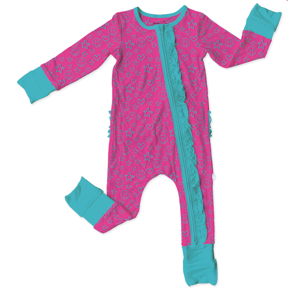Tobin Bamboo Ruffle Convertible Footie (pre-order)