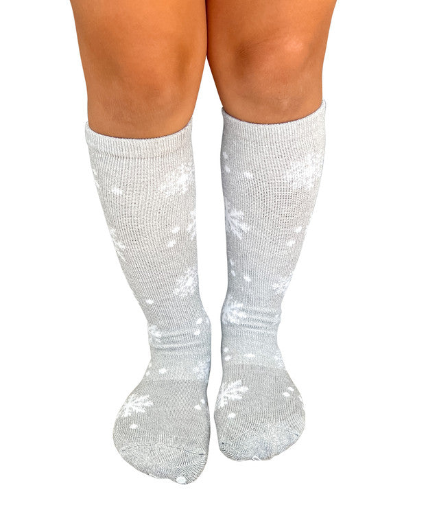 ® Luxe Protection Bamboo Knees To Toes Holiday Snowflake Socks