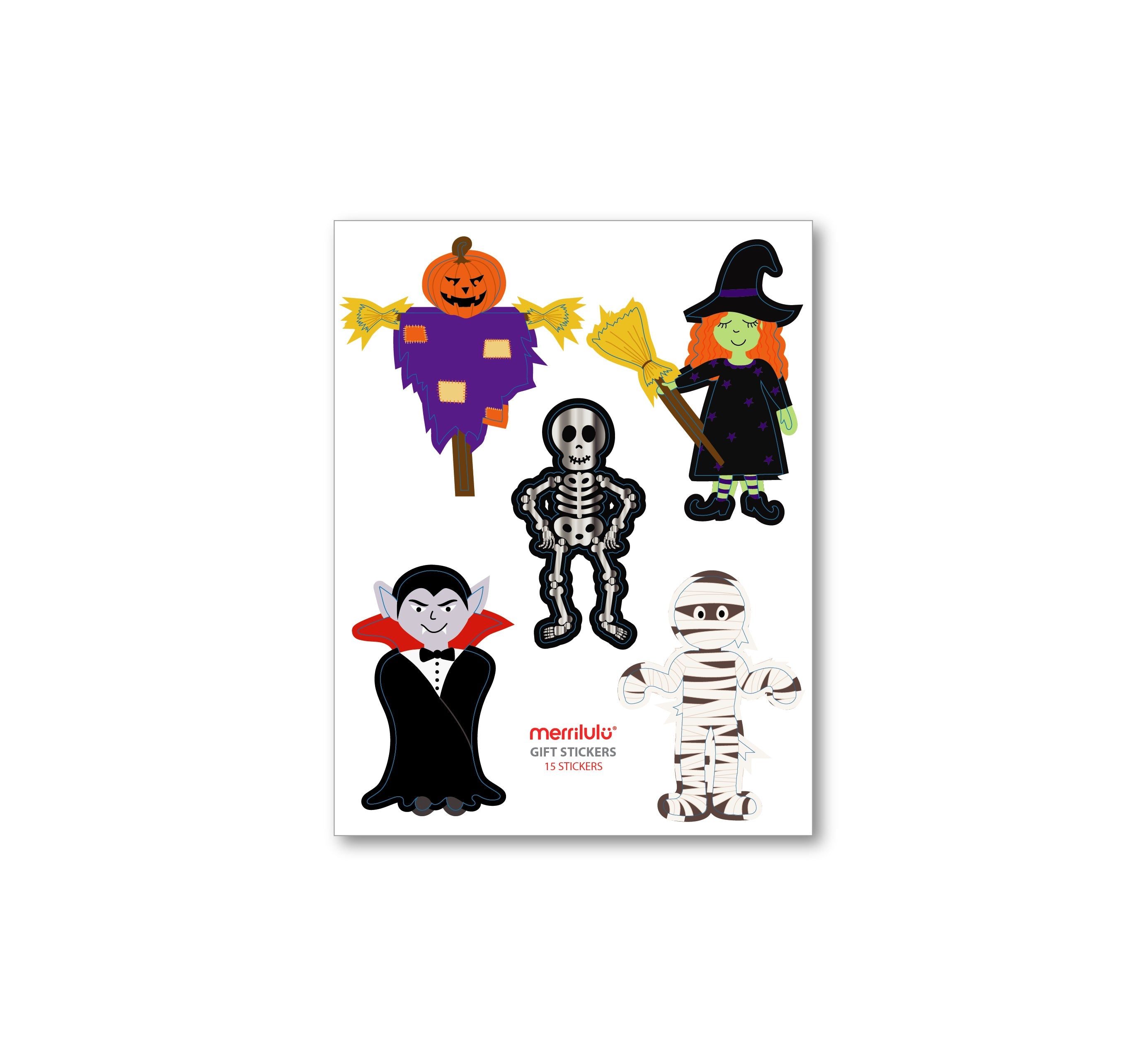 Trick Or Treat - Stickers For Gift Bag, 15 Ct