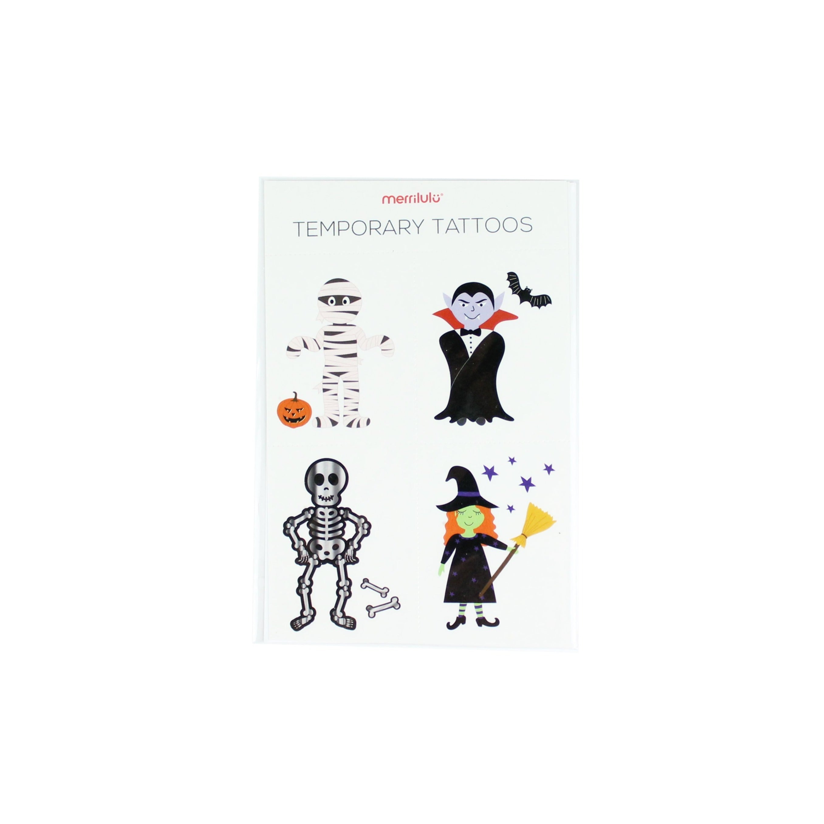 Trick Or Treat Temporary Tattoos, 2 Sheets