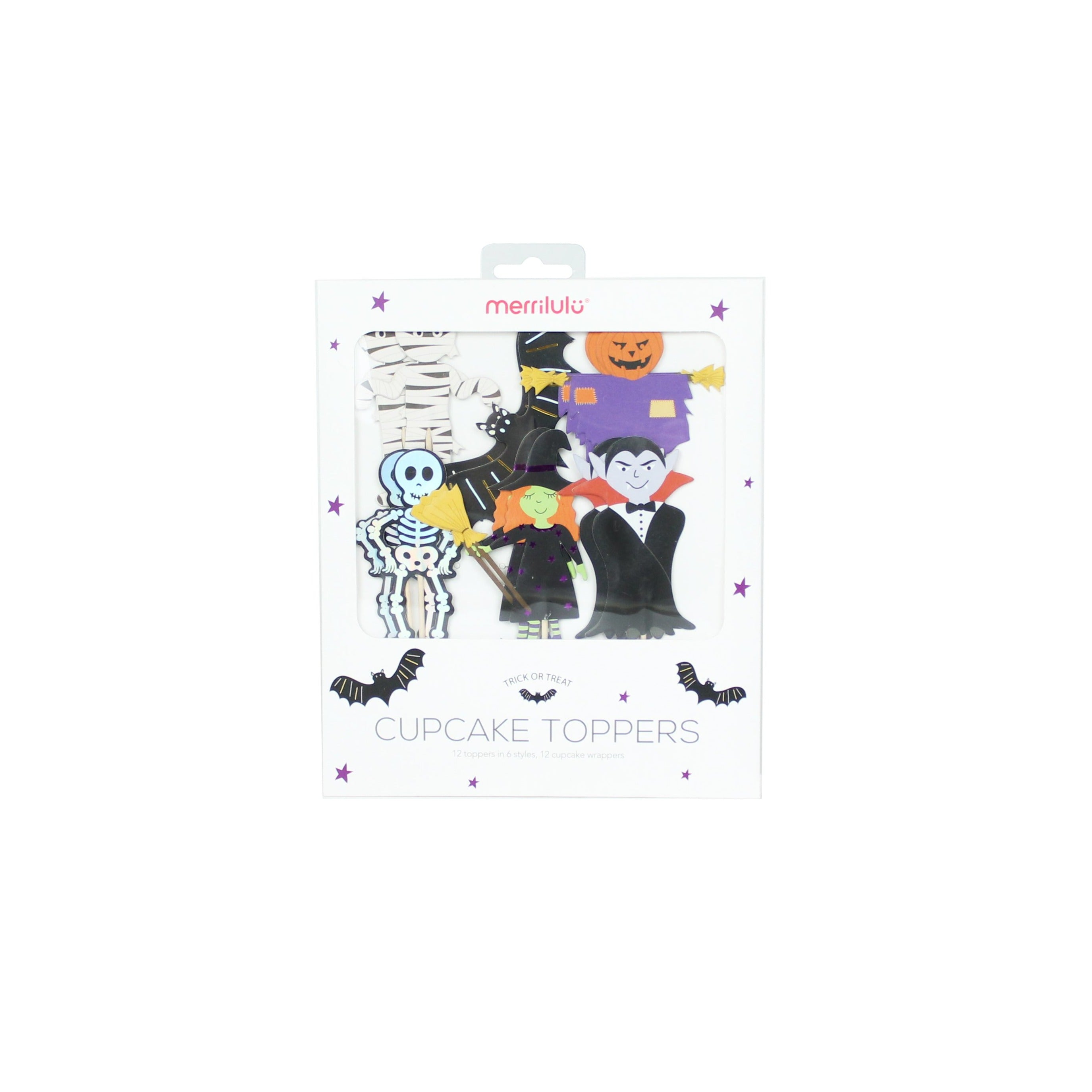 Trick Or Treat Cupcake Toppers & Wrappers, 12 Ct