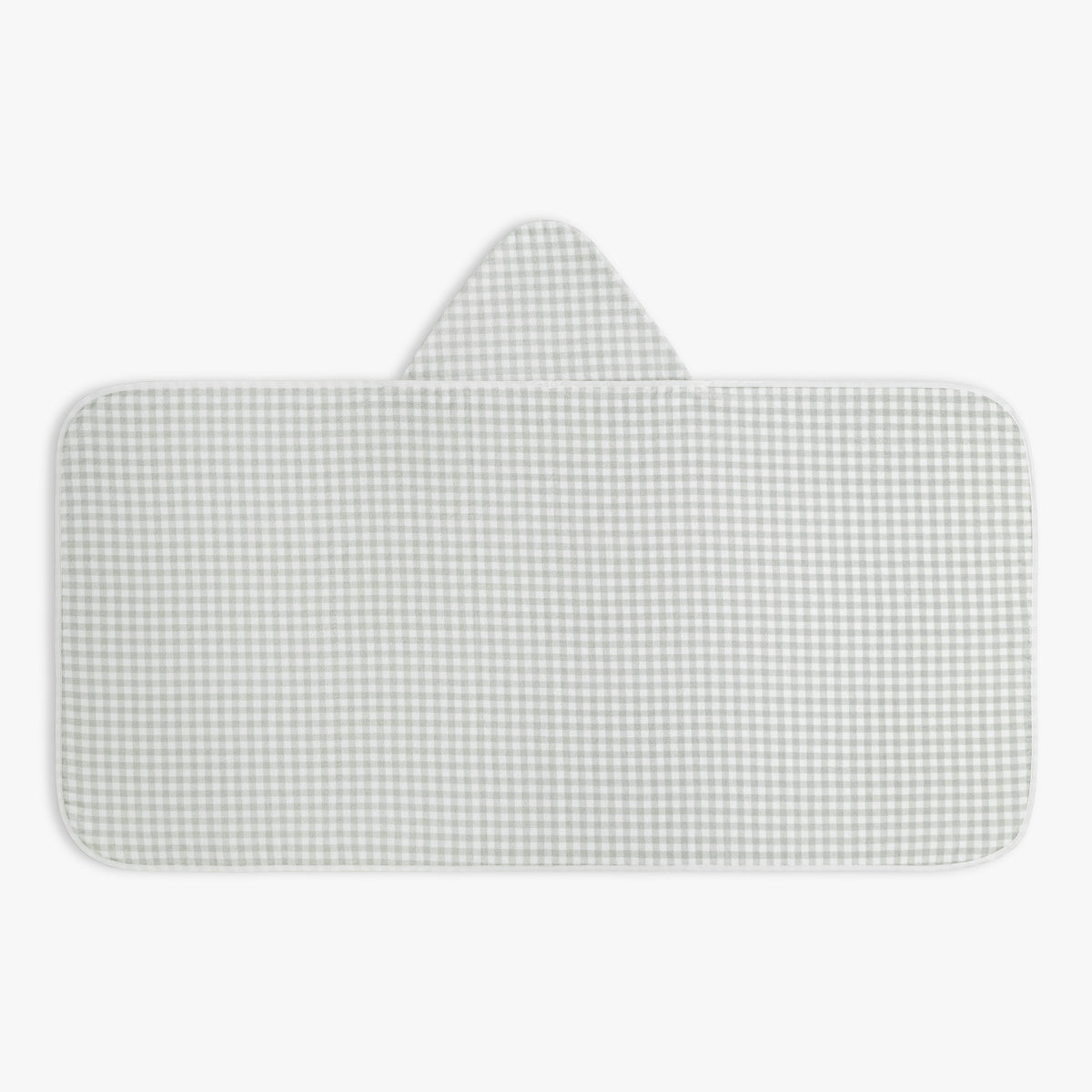 Picnic Gingham Children's Hooded Towel - Green