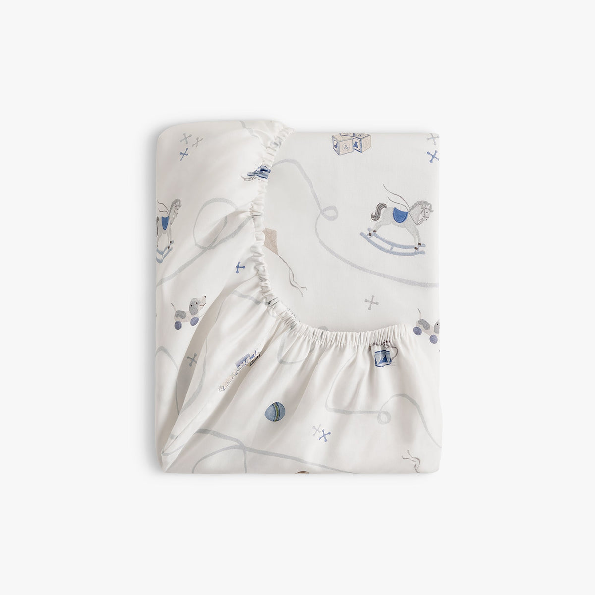 Little Toy Chest Crib Sheet - Blue