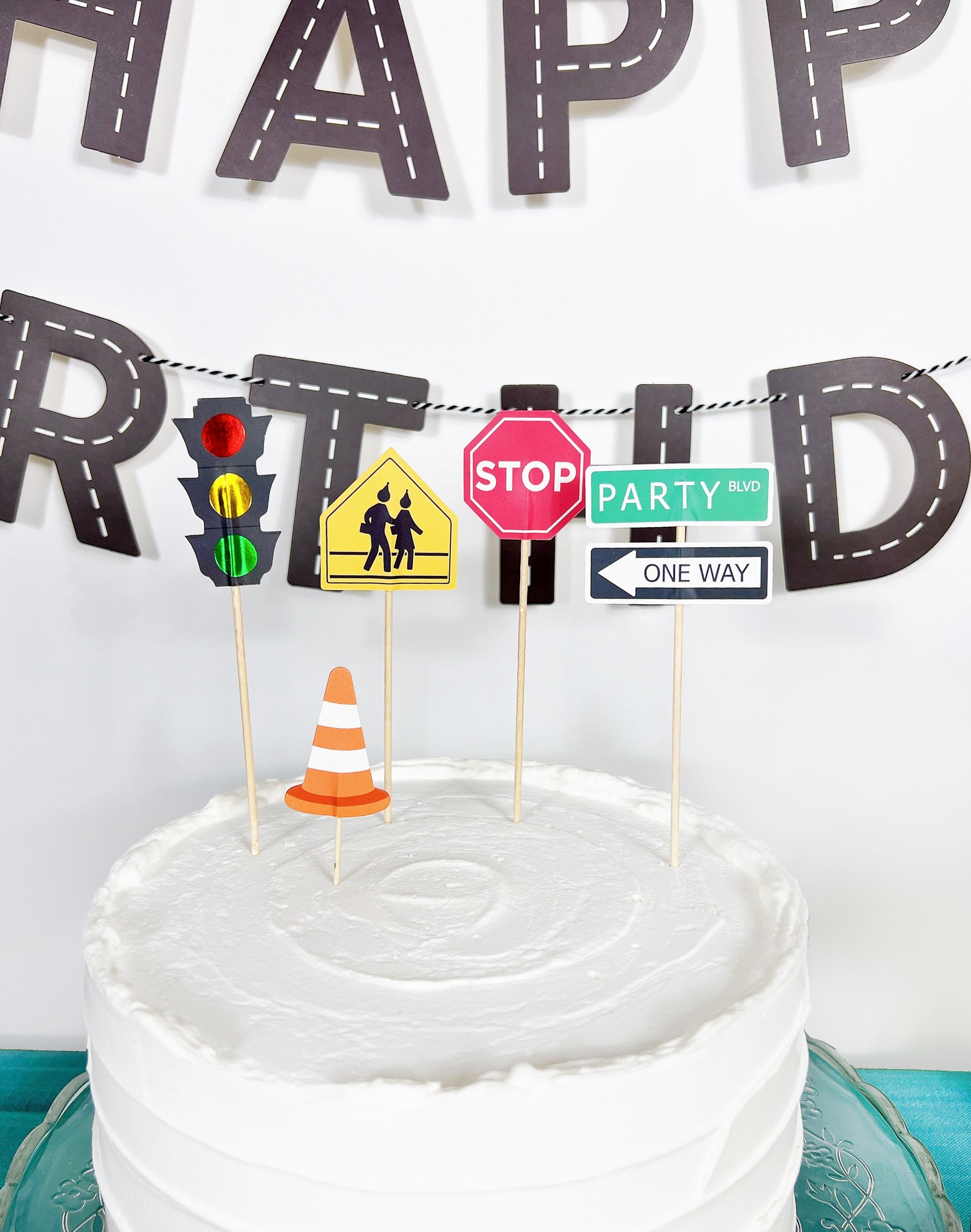Transportation Cake Toppers, 5 Ct