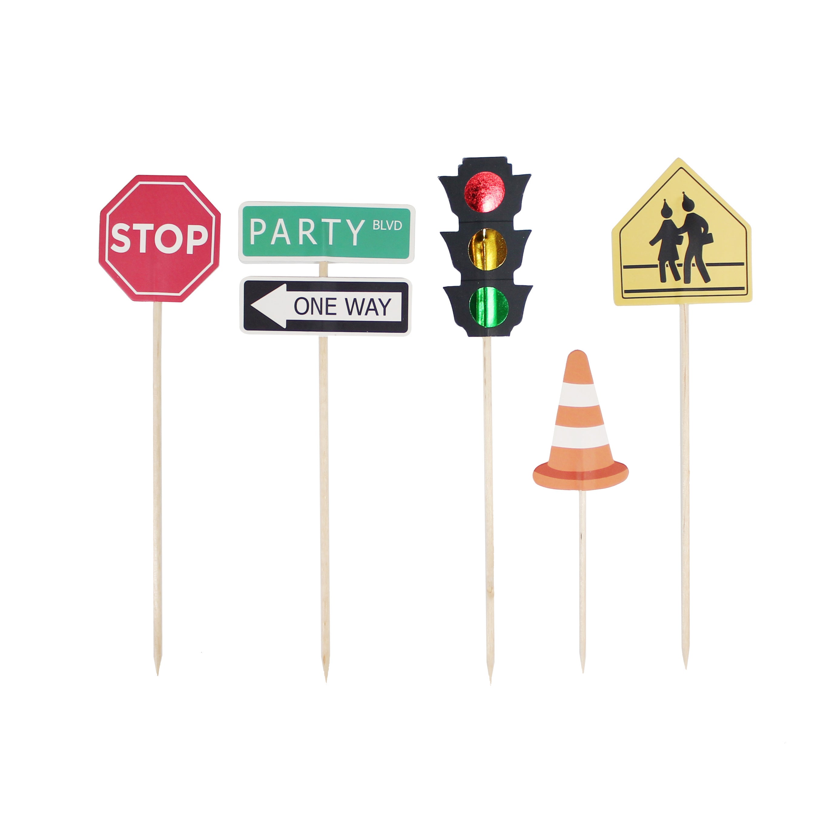 Transportation Cake Toppers, 5 Ct