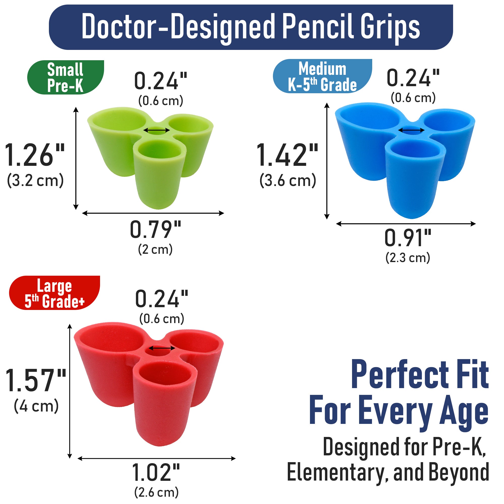 The Writing Claw, Sample Pack (2 S, 2 M, 2 L)