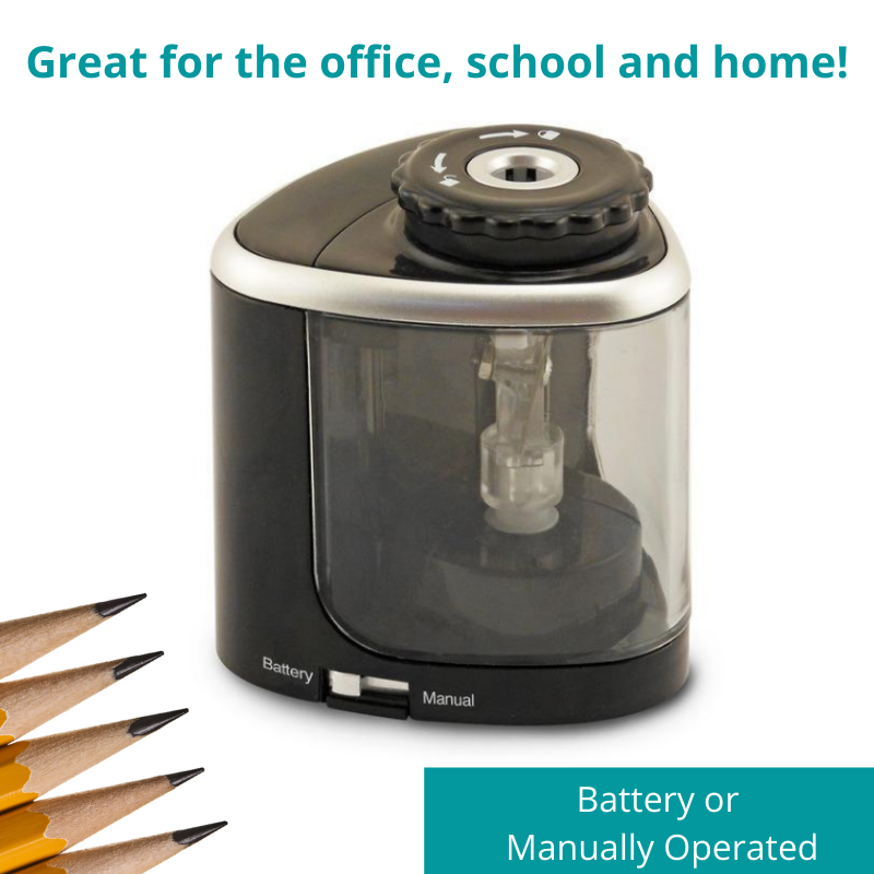 The Duet Manual And Battery Pencil Sharpener, Black