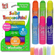 Kwik Stix Paint Sticks, Set Of 6 Neon Colors
