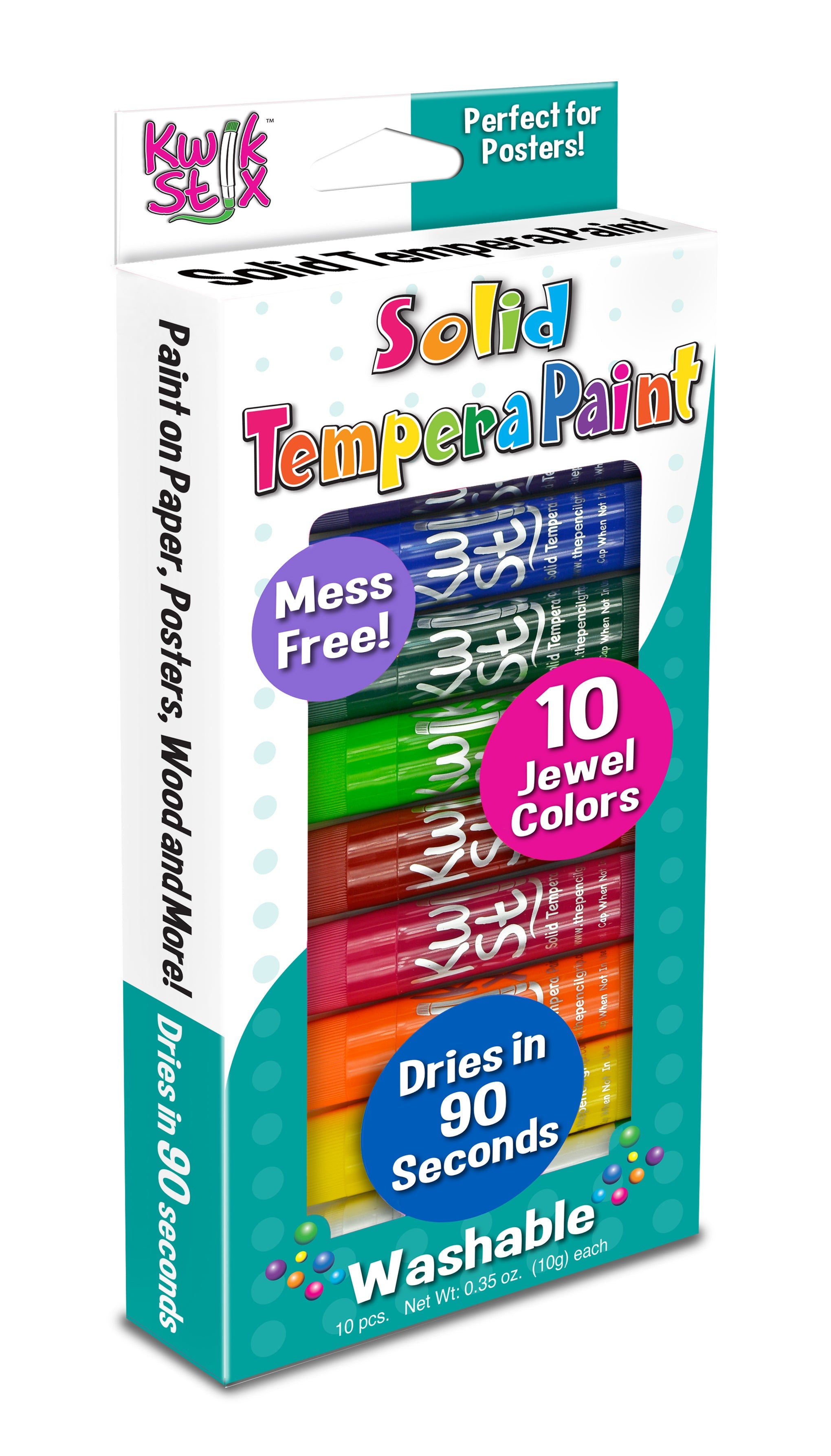Kwik Stix Paint Sticks, Set Of 10 Jewel Tones