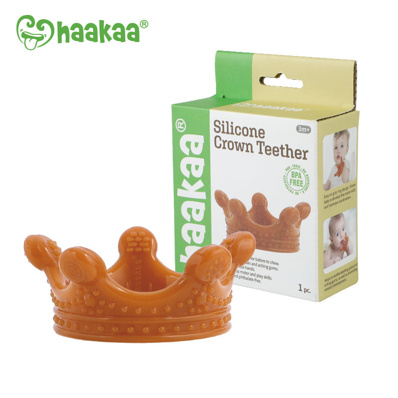 Haakaa Silicone Crown Teether 1 Pk - Amber