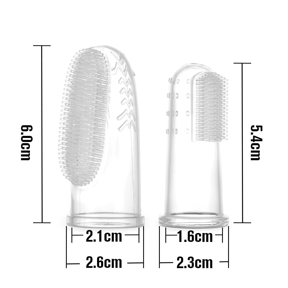 Haakaa Silicone Finger Toothbrush Set 2pcs (small & Large)