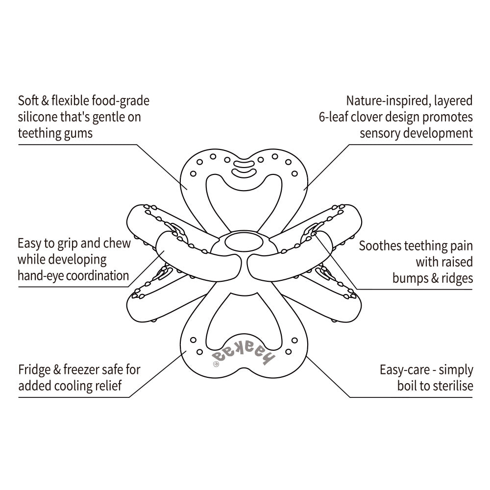 Silicone Clover Teether 1 Pk