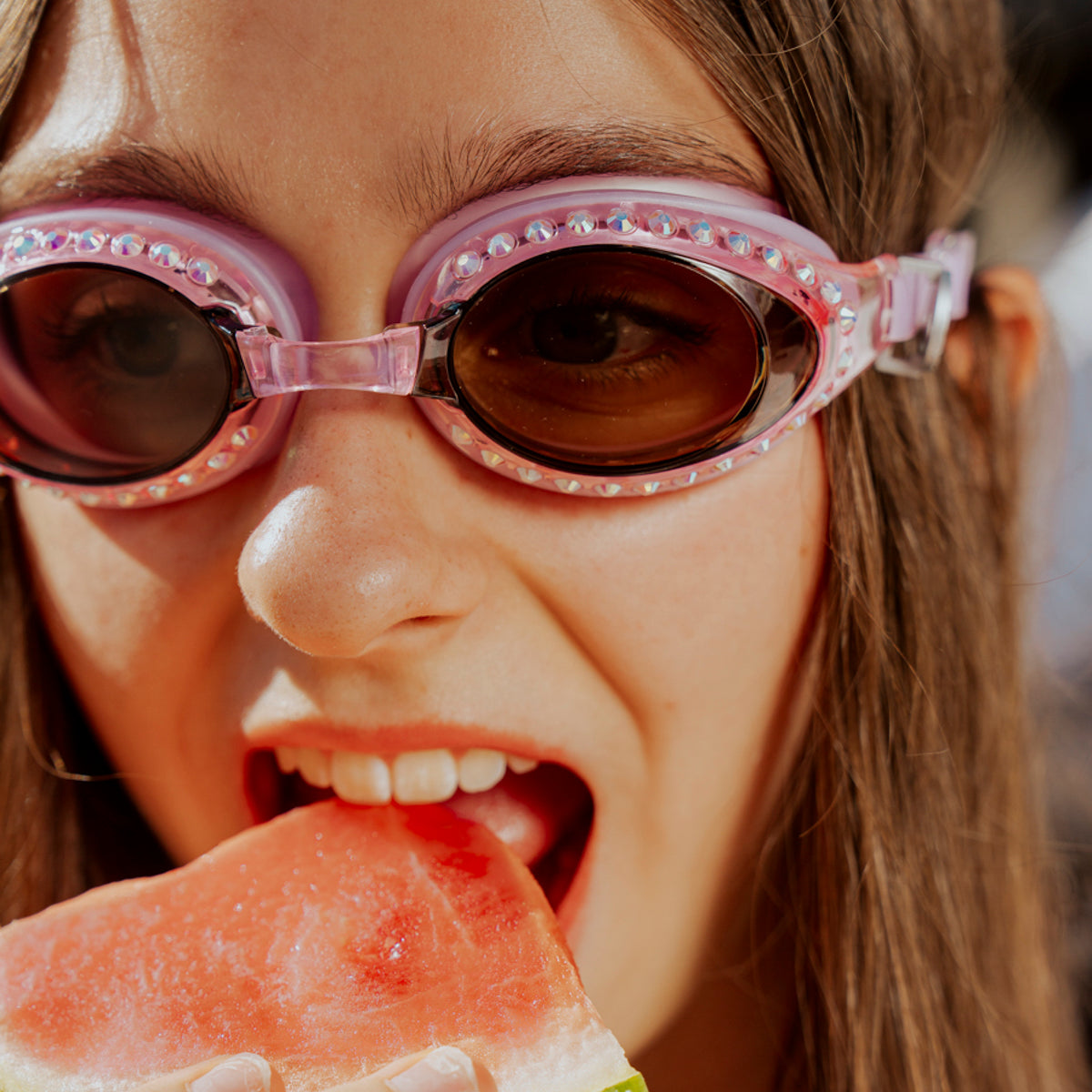 Seeking Tranquility In Peaceful Pink Swim Goggles
