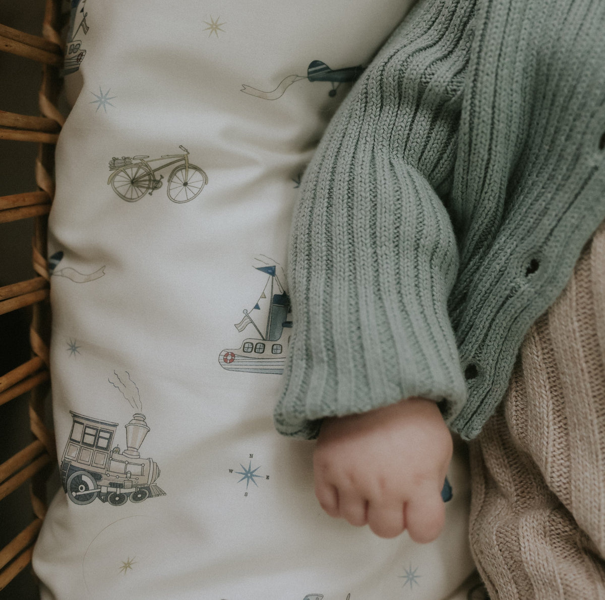 Transit Treasures Crib Sheet - Blue