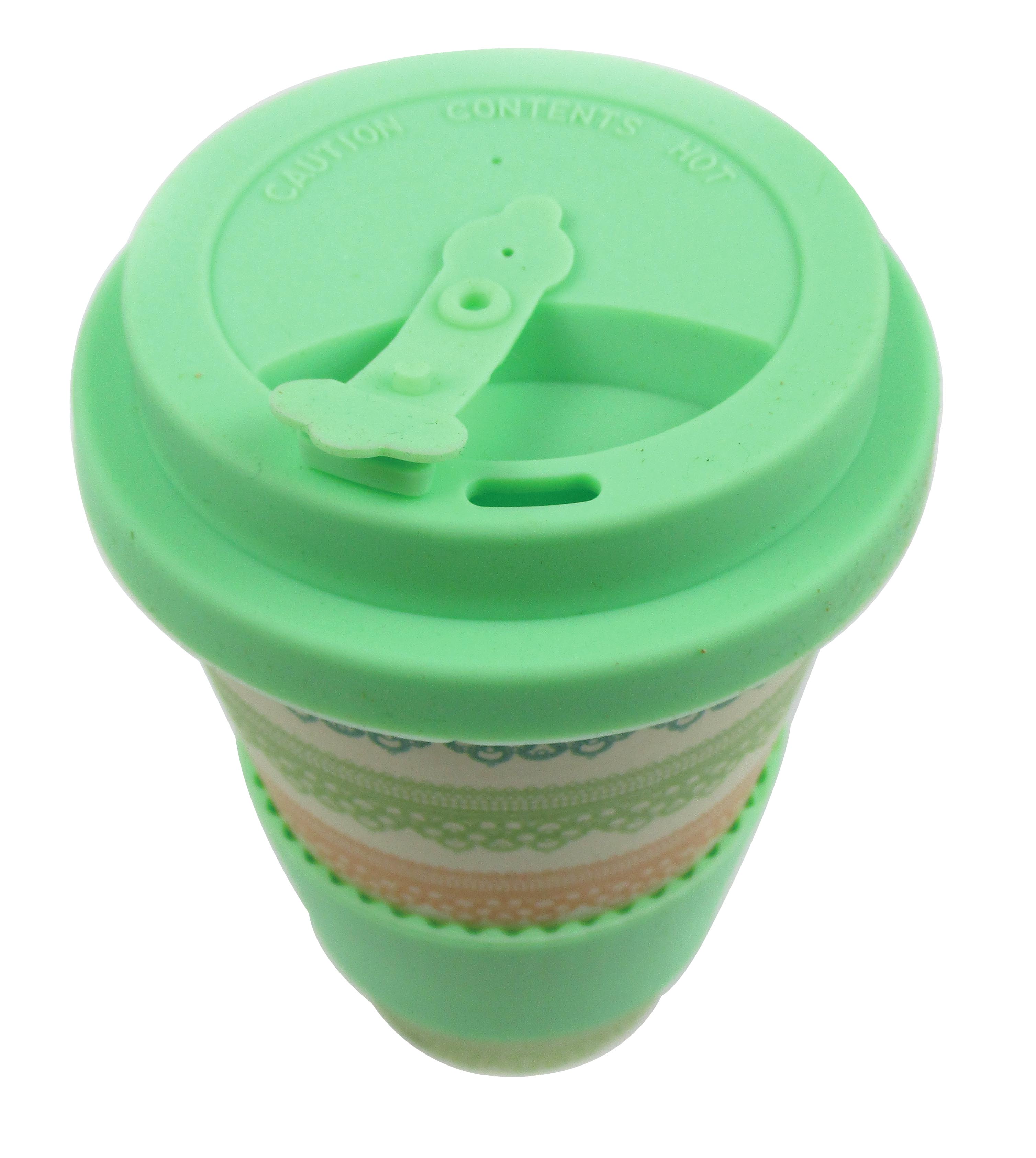 Eco-friendly Reusable Plant Fiber Travel Mug With Lace Design