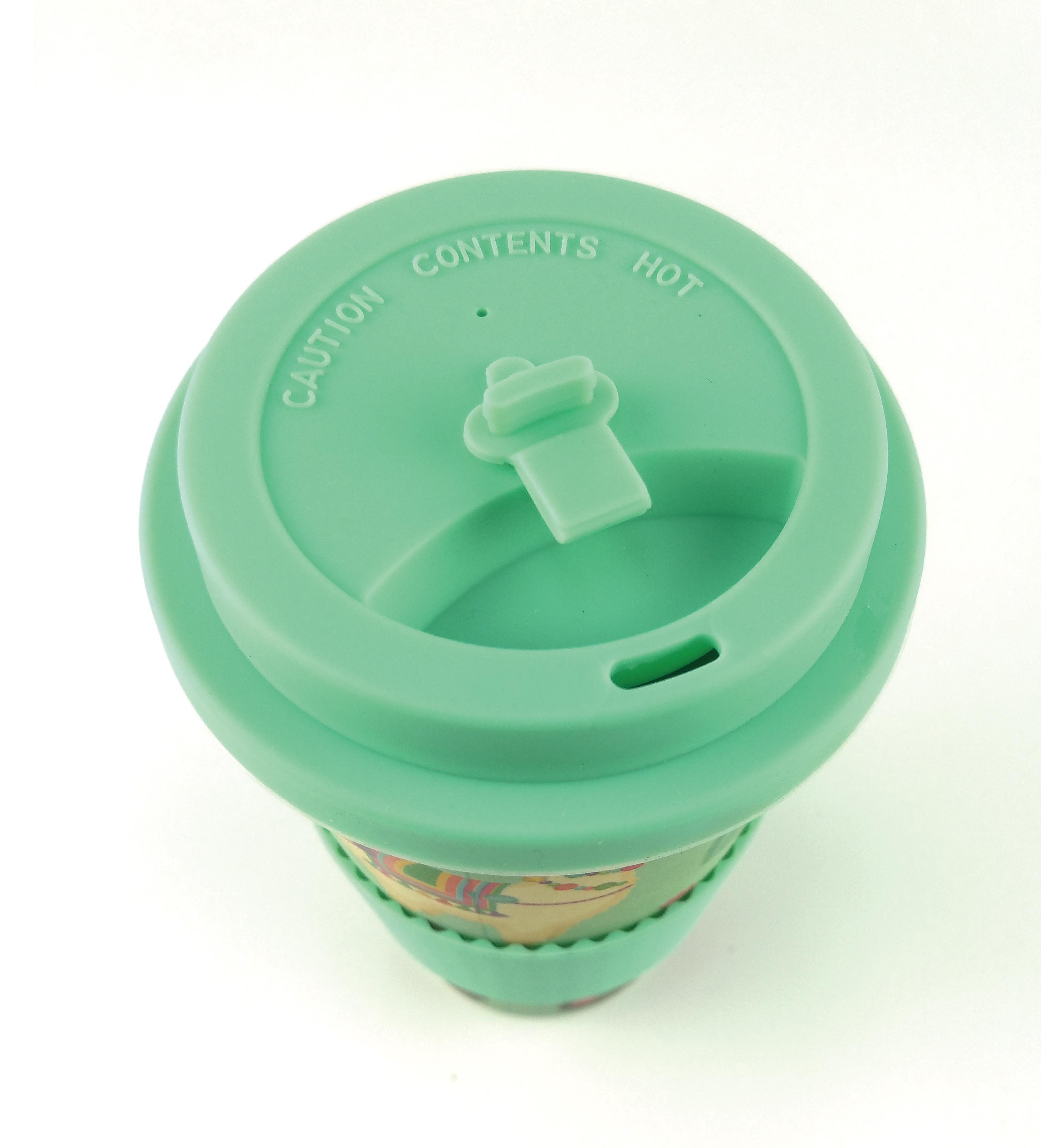 Eco-friendly Reusable Plant Fiber Travel Mug With Llama Alpaca Design