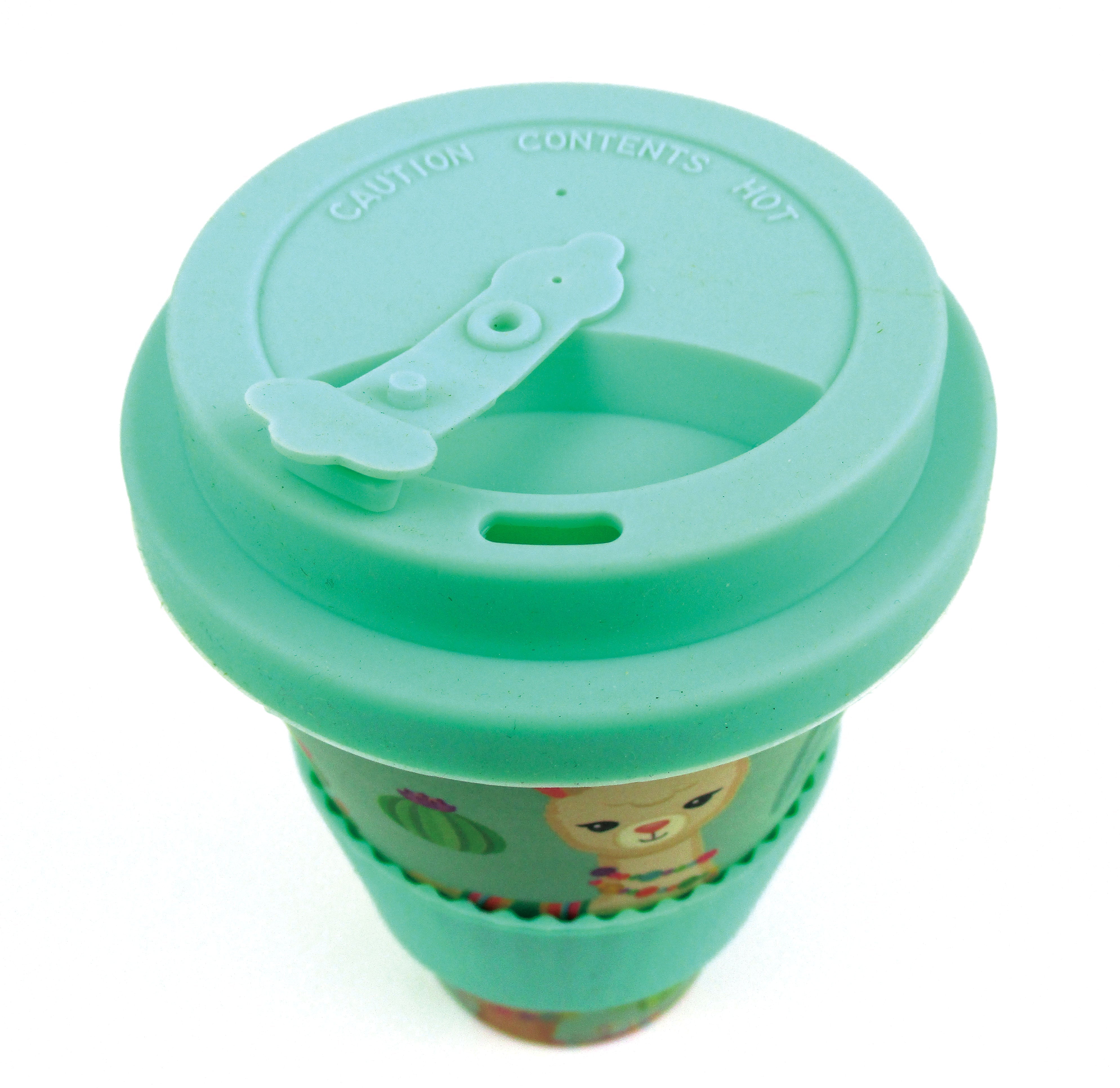 Eco-friendly Reusable Plant Fiber Travel Mug With Llama Alpaca Design