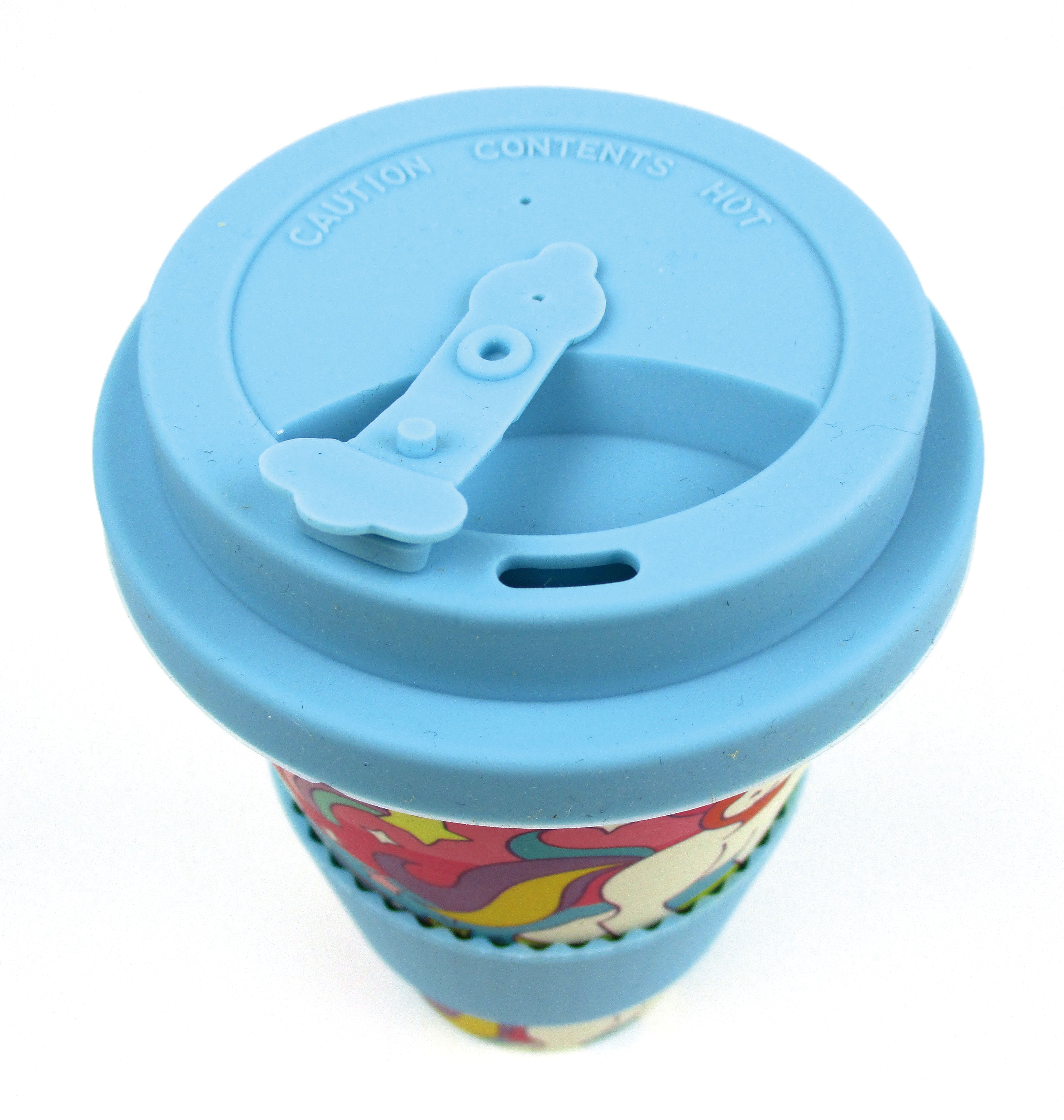 Eco-friendly Reusable Plant Fiber Travel Mug With Unicorn Design