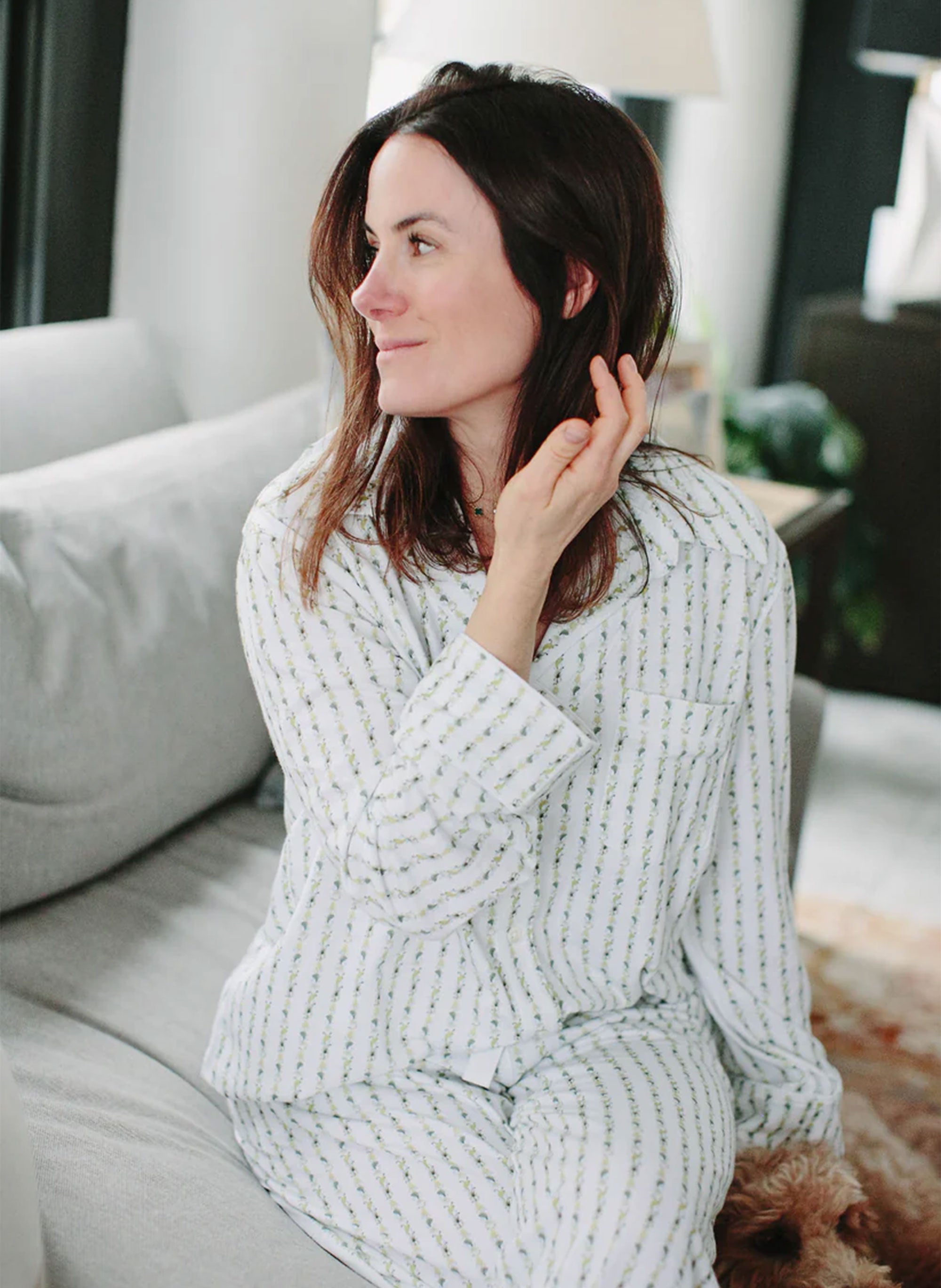 Women's Parker Pajama Set - Fern Stripe