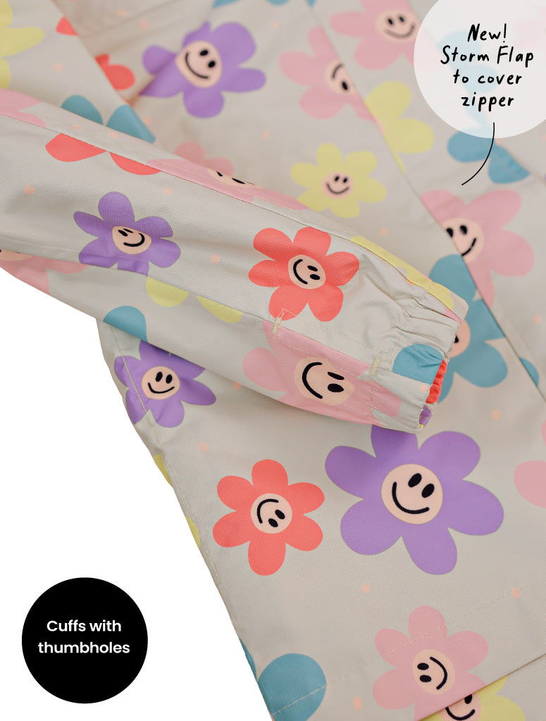 10k Packaway Rainshell - Happy Daisy