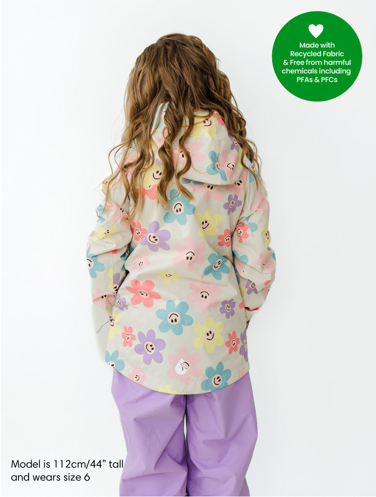 10k Packaway Rainshell - Happy Daisy