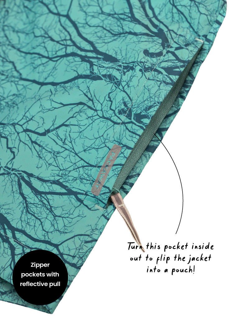 10k Packaway Rainshell - Winter Woods