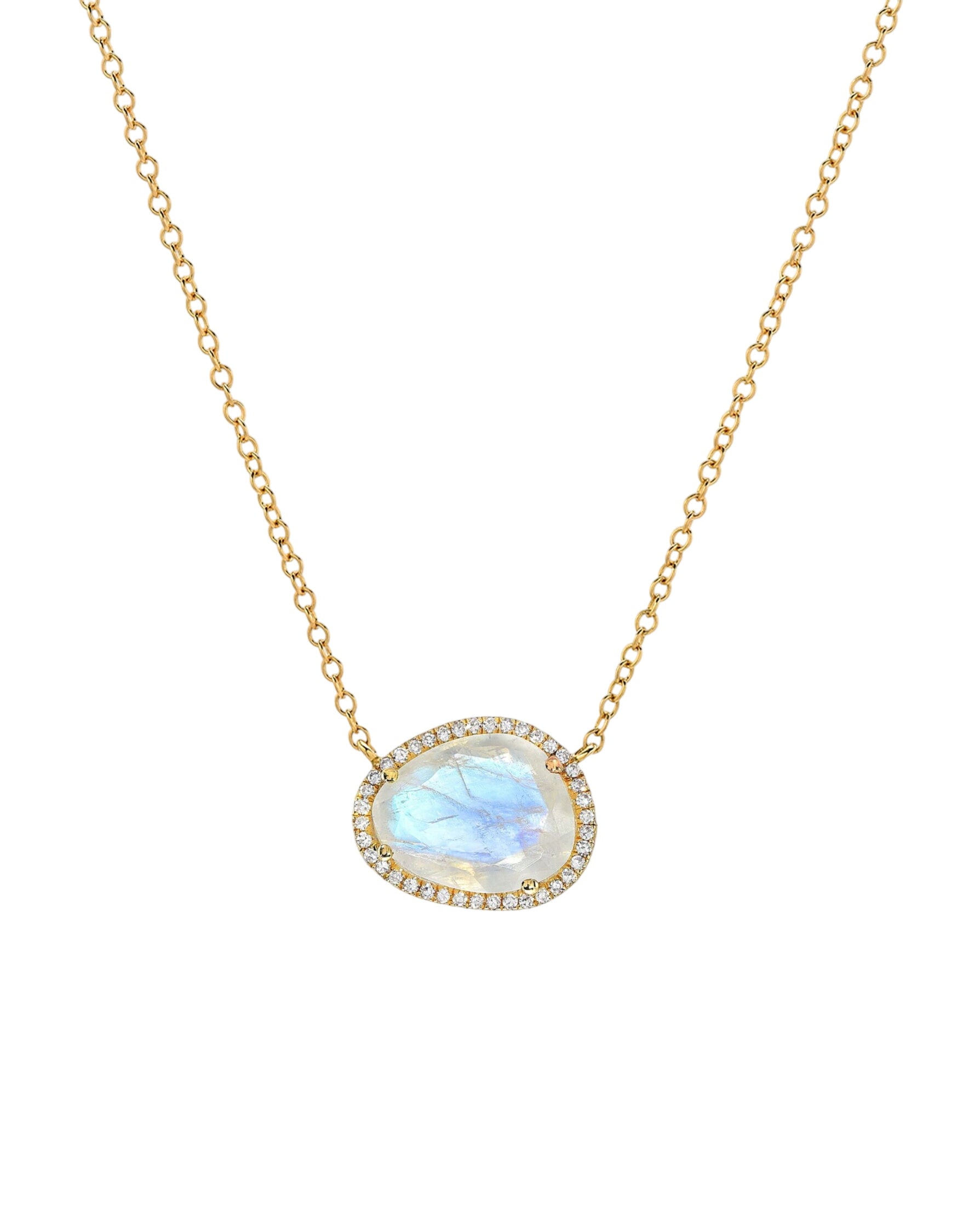 Diamond Moonstone Necklace