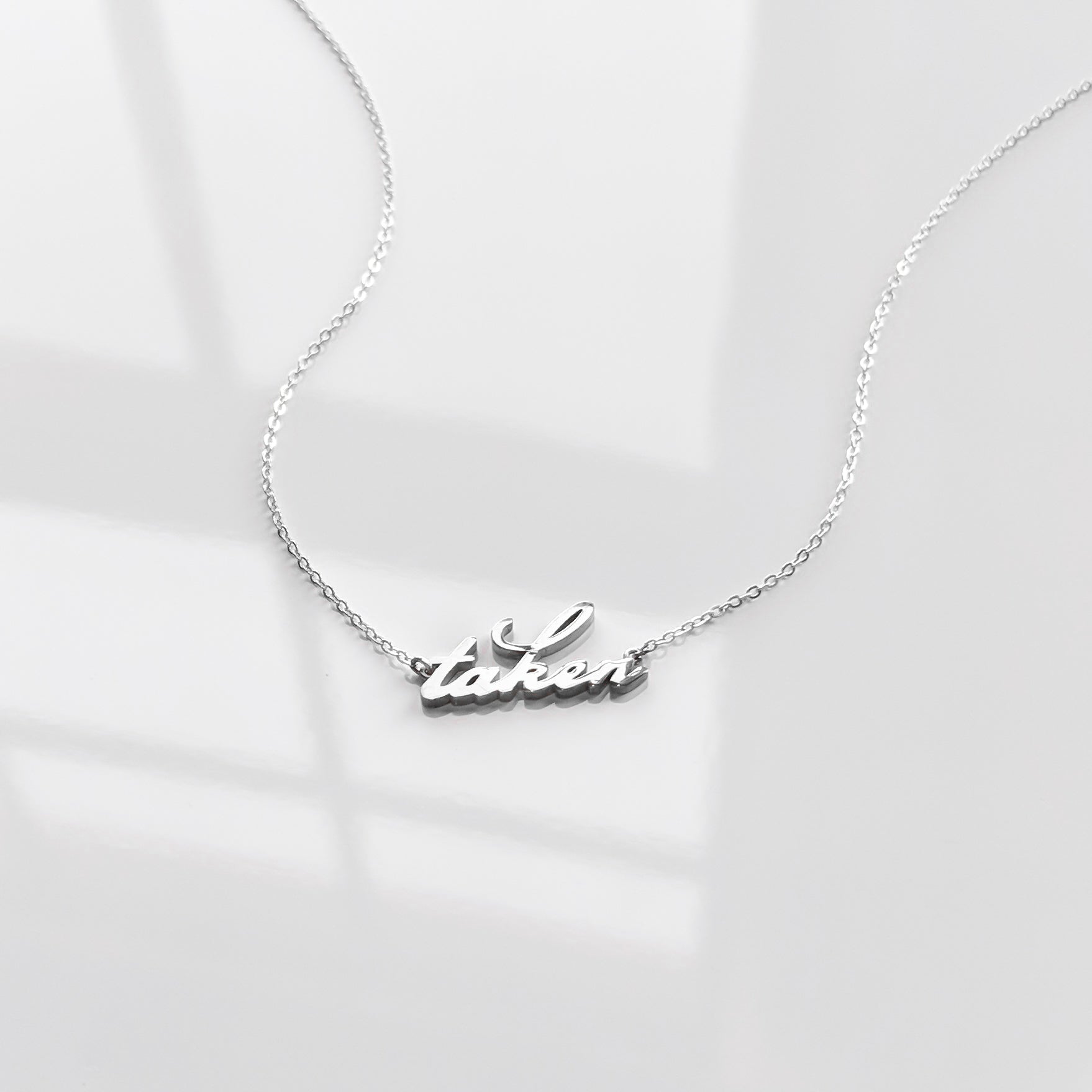 Taken Script Necklace