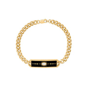 Talisman Black Enamel Bracelet