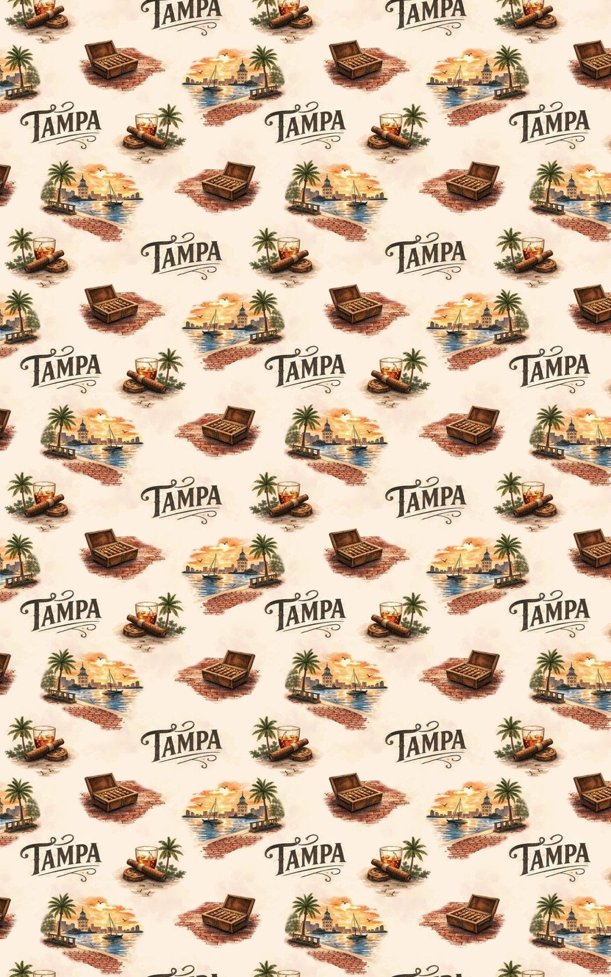 Tampa Historic Ybor Nights Wrapping Paper