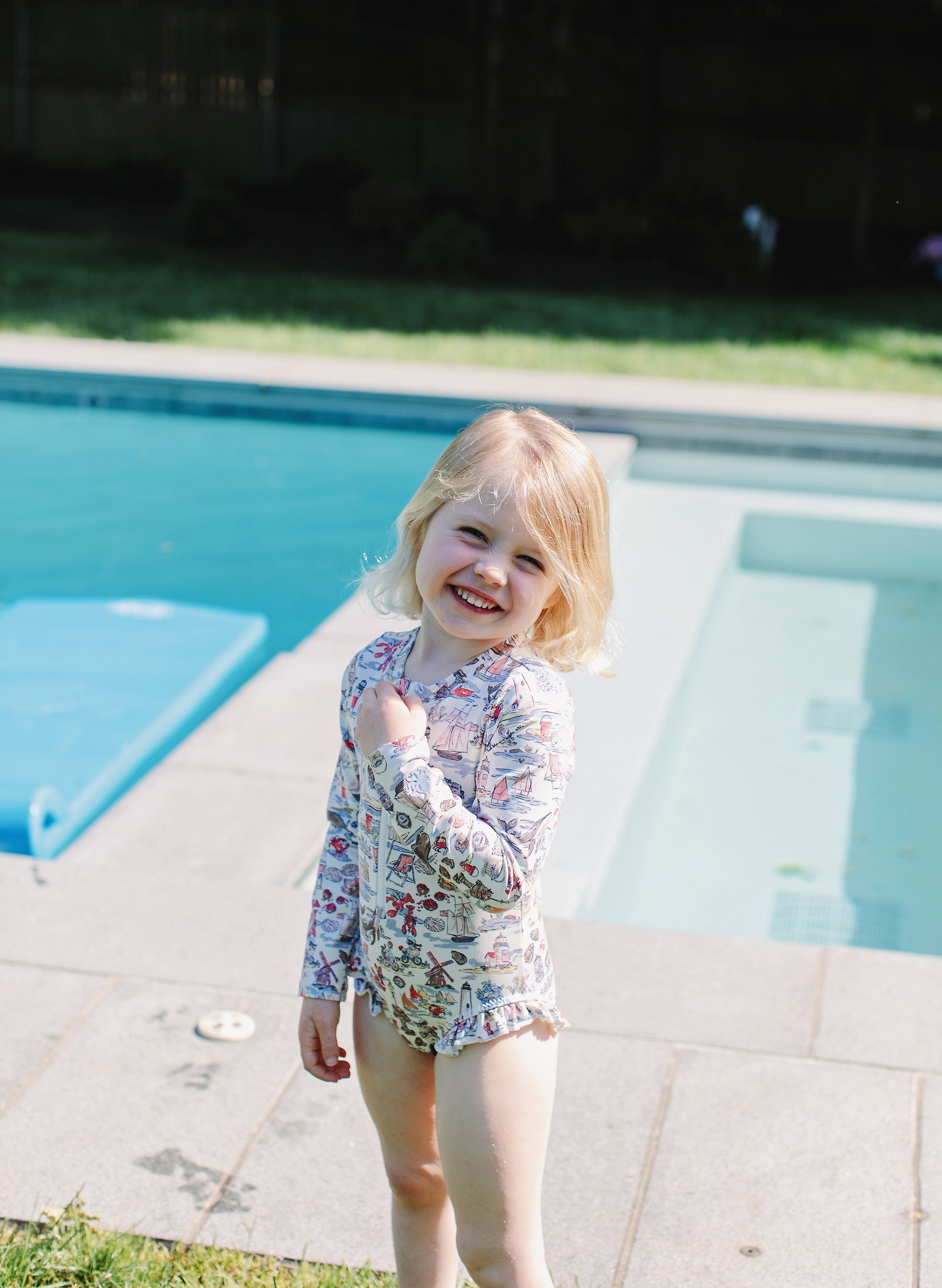 Girl's Rashguard Swimsuit- Voyager's Lens