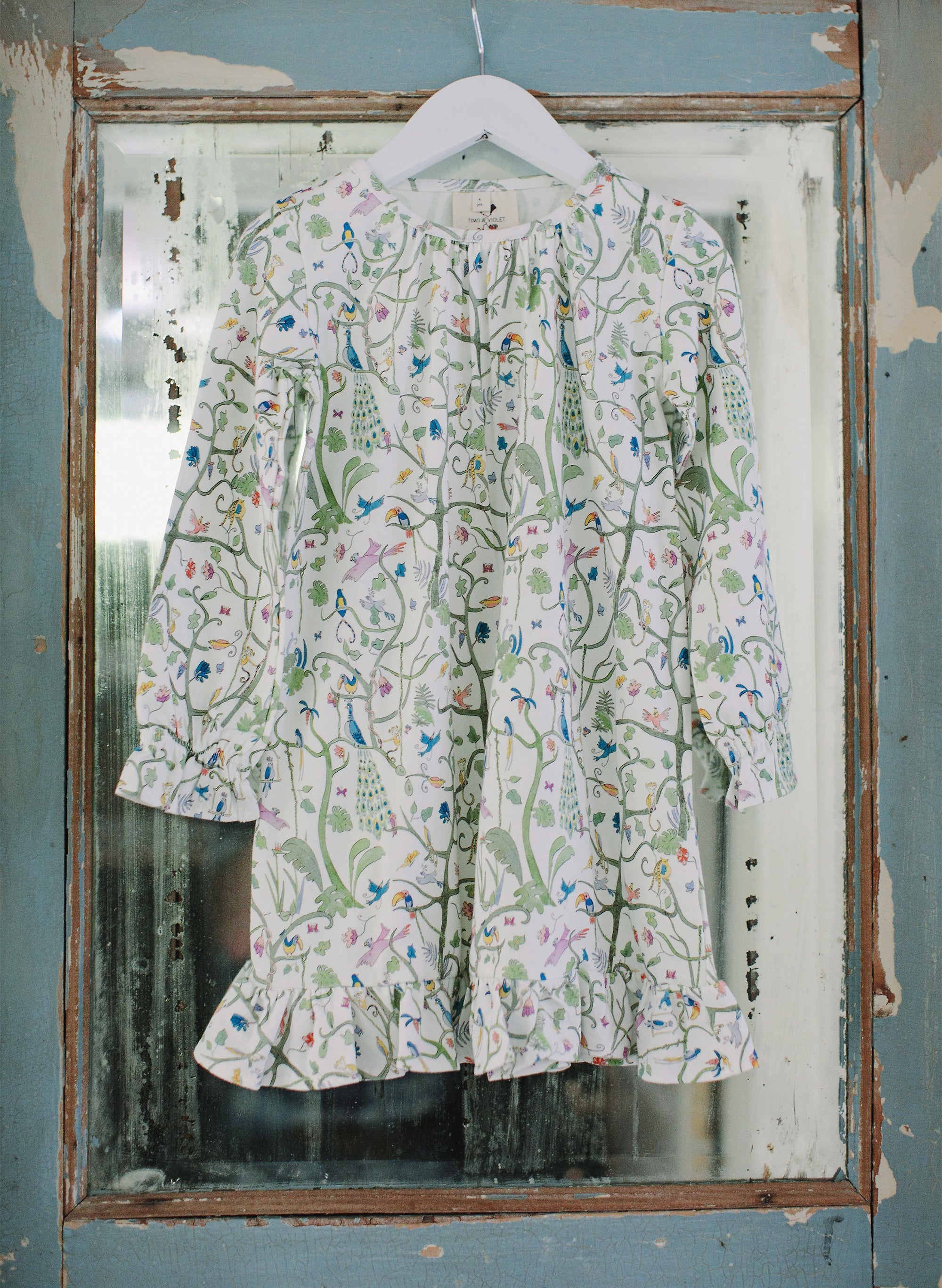 Sunday Morning Loungewear Dress - Tropical Garden