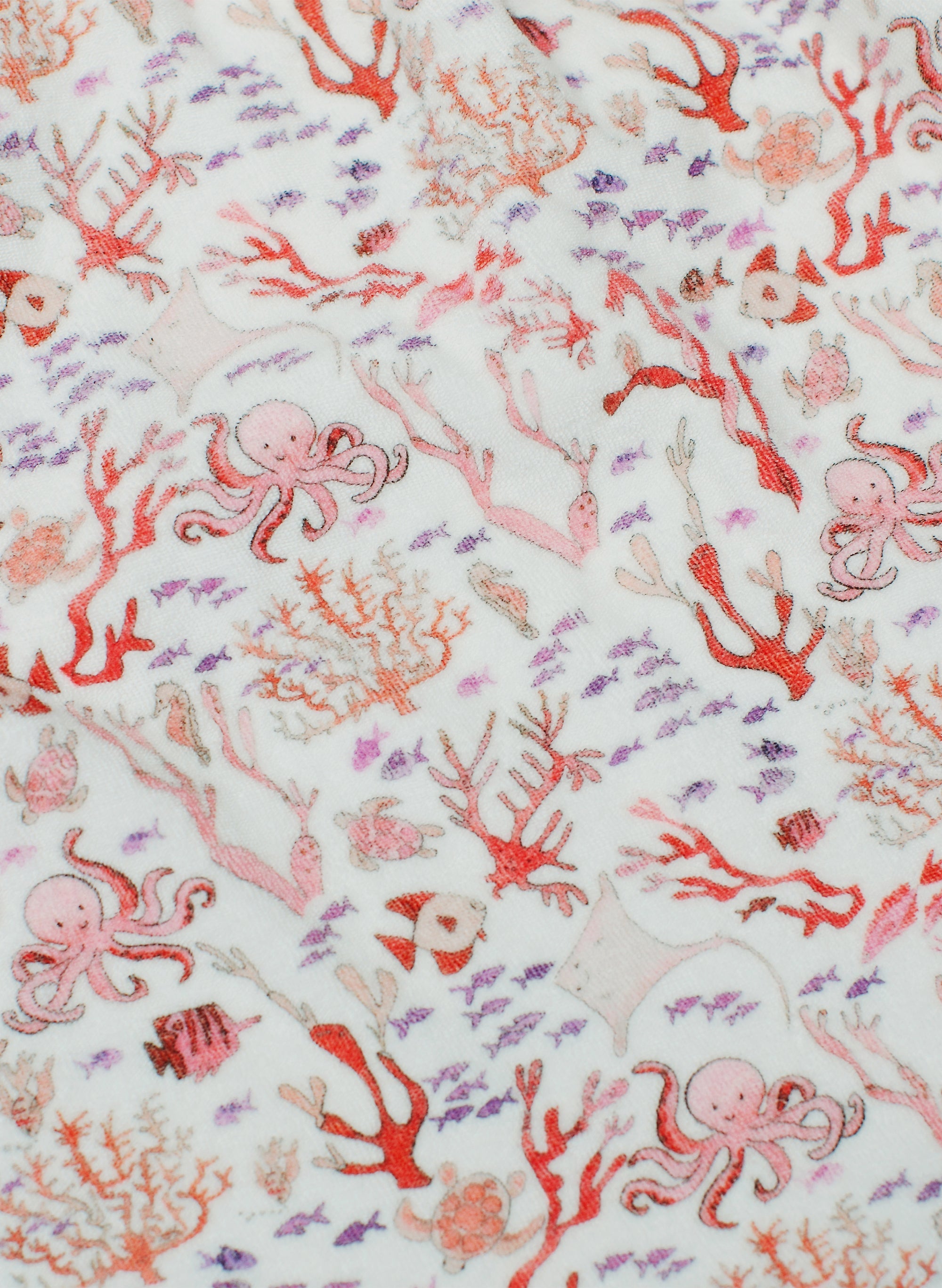 Rosy Coral Reef Swim Poncho